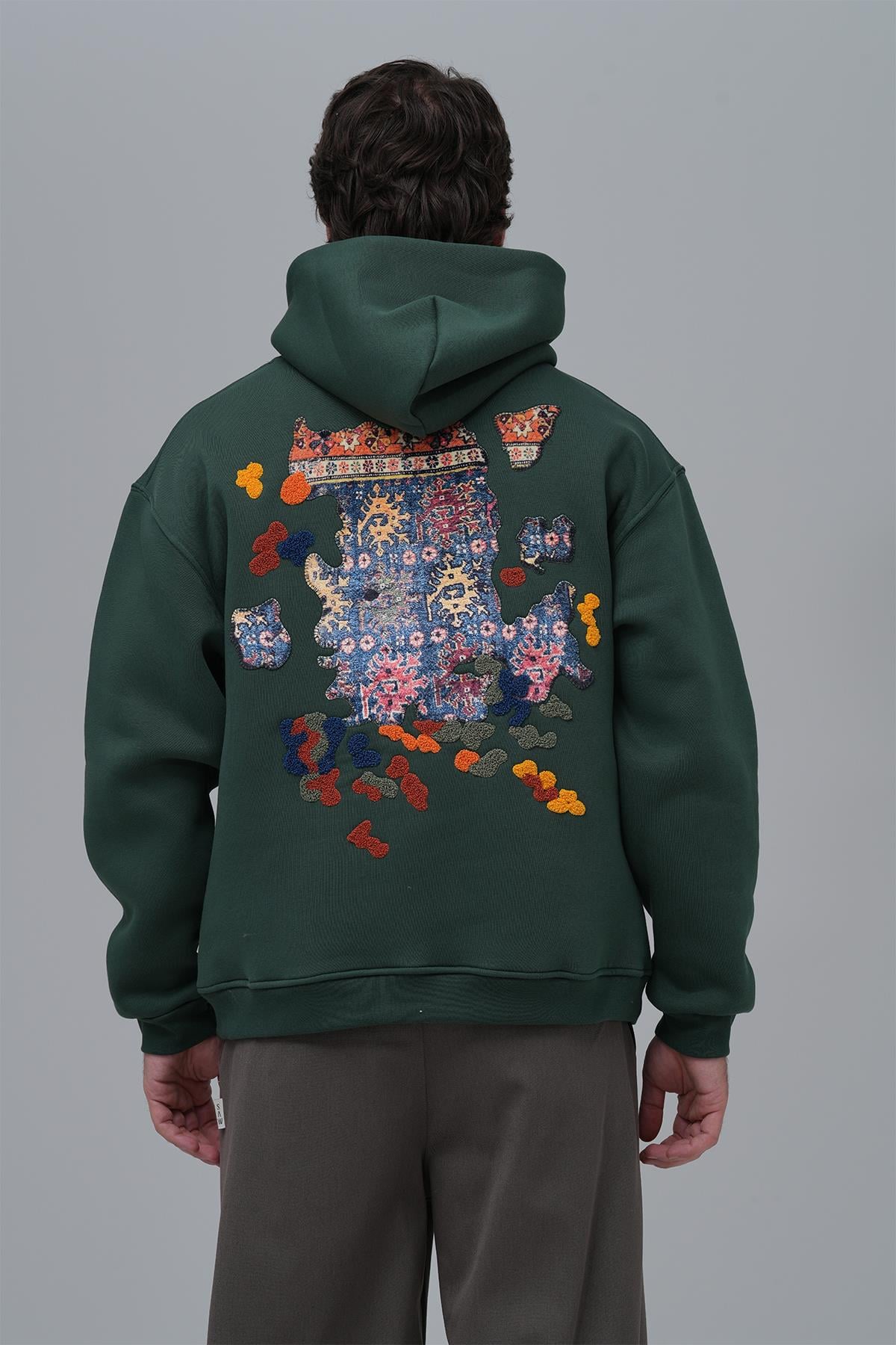 Authentic Oversize Sweatshirt Erkek Yeşil