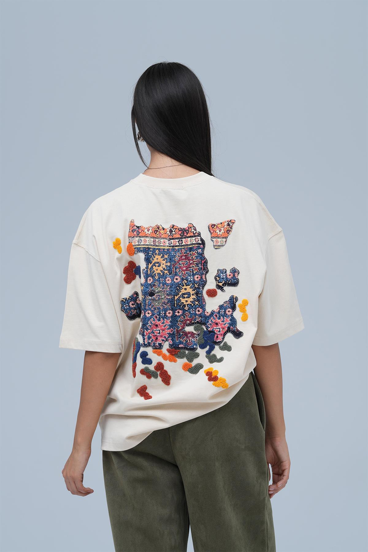 Authentic Oversize Tişört Kadın Stone