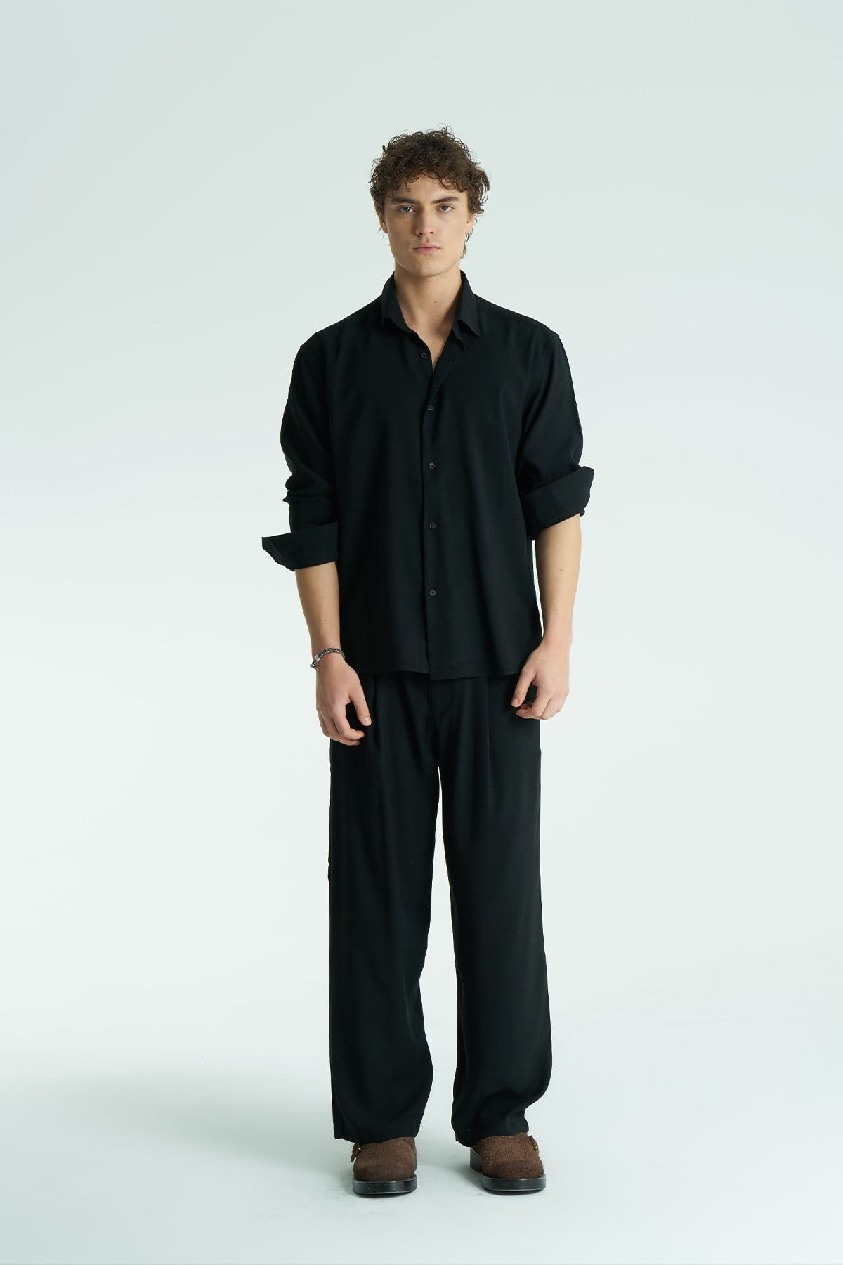 Base Regular Fit Erkek Gömlek Siyah