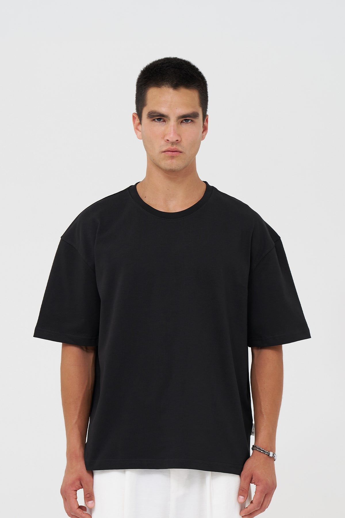 Basic Oversize Tişört Erkek /04 Siyah