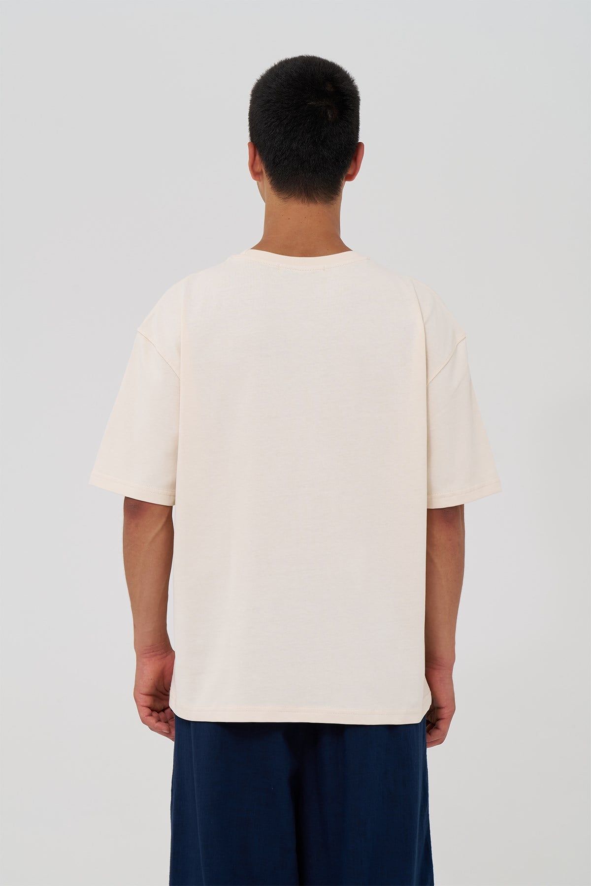 Basic Oversize Tişört Erkek /04 Stone