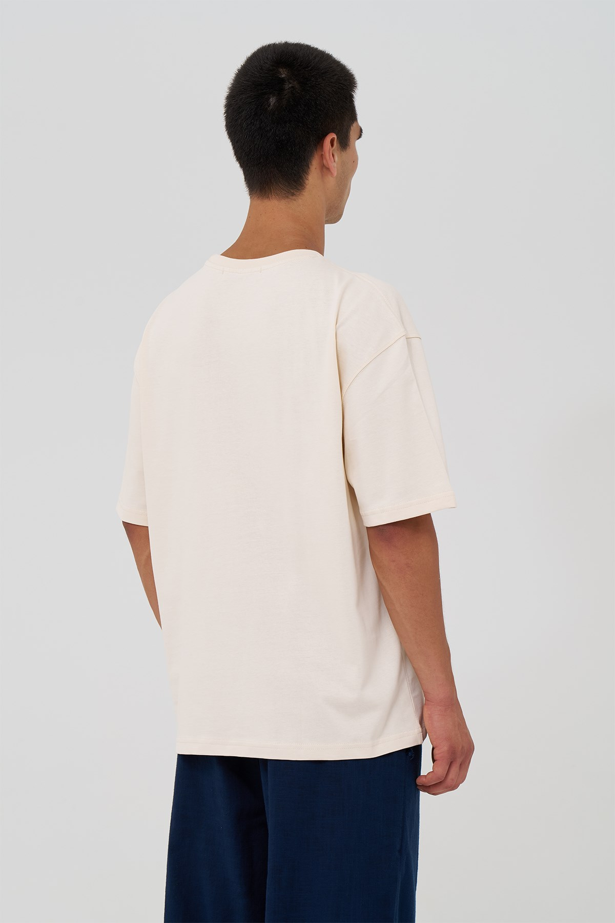 Basic Oversize Tişört Erkek /04 Stone