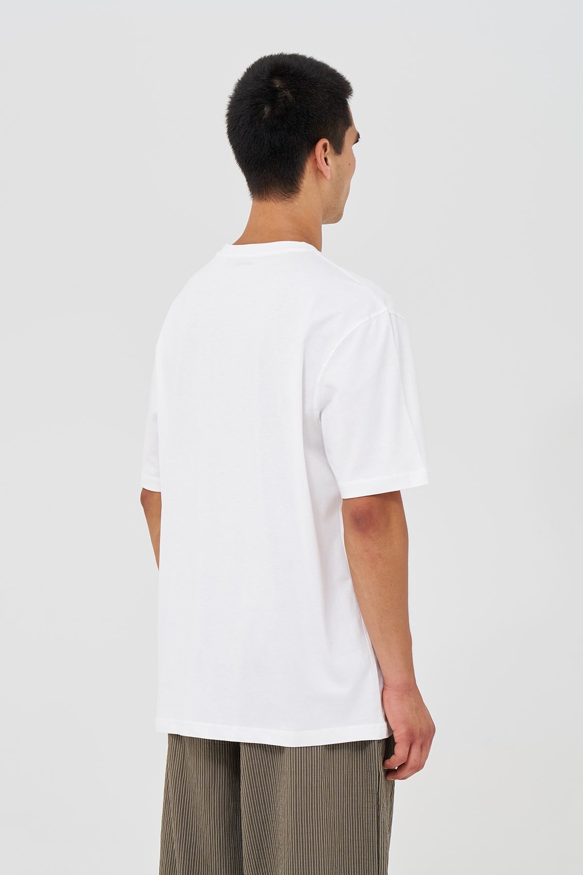 Basic Regular Fit Tişört Erkek /02 Ekru