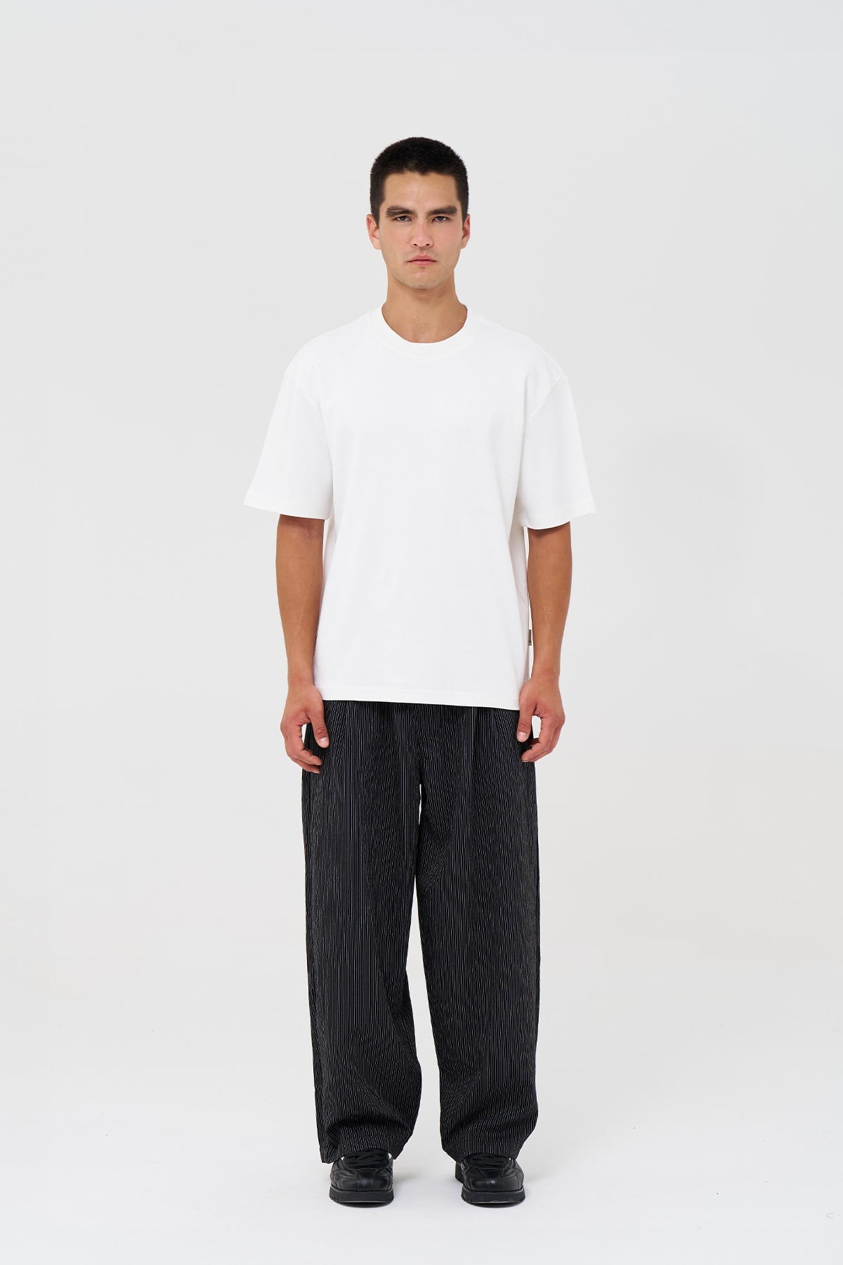 Basic Relaxed Fit Tişört Erkek /03 Ekru