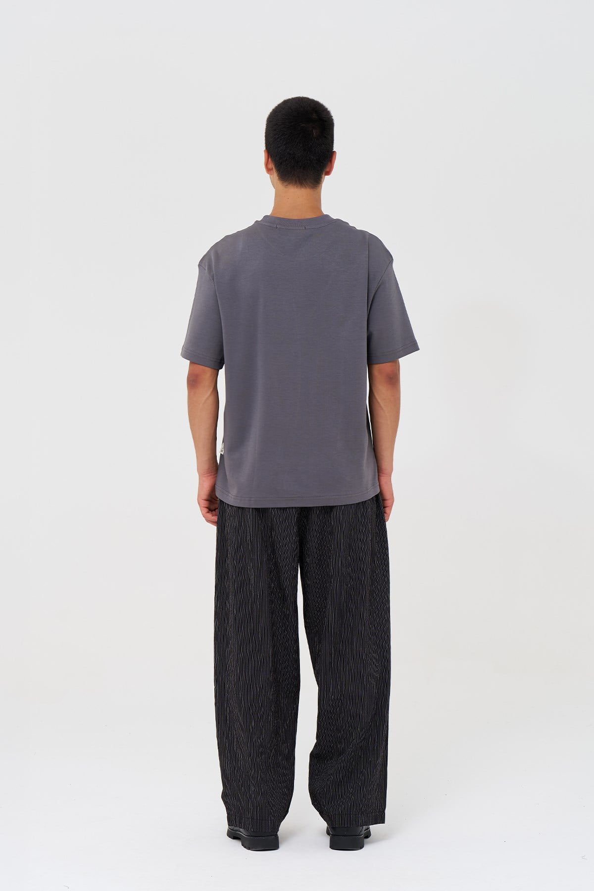 Basic Relaxed Fit Tişört Erkek /03 Füme