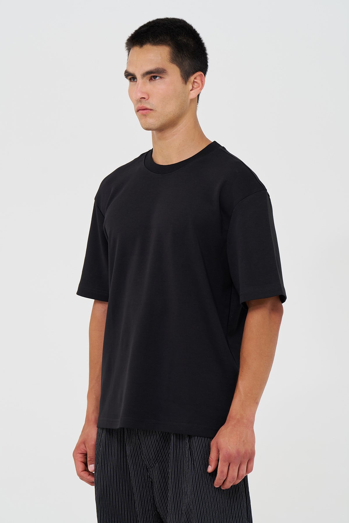 Basic Relaxed Fit Tişört Erkek /03 Siyah