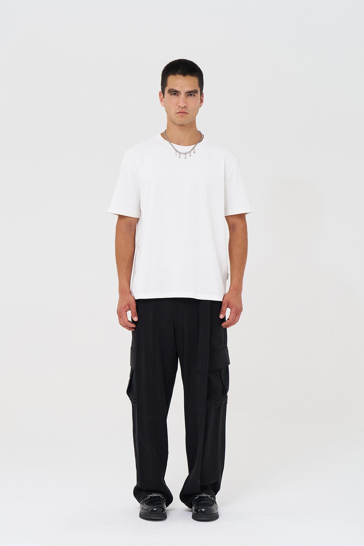 Basic Slim Fit Tişört Erkek /01 Ekru
