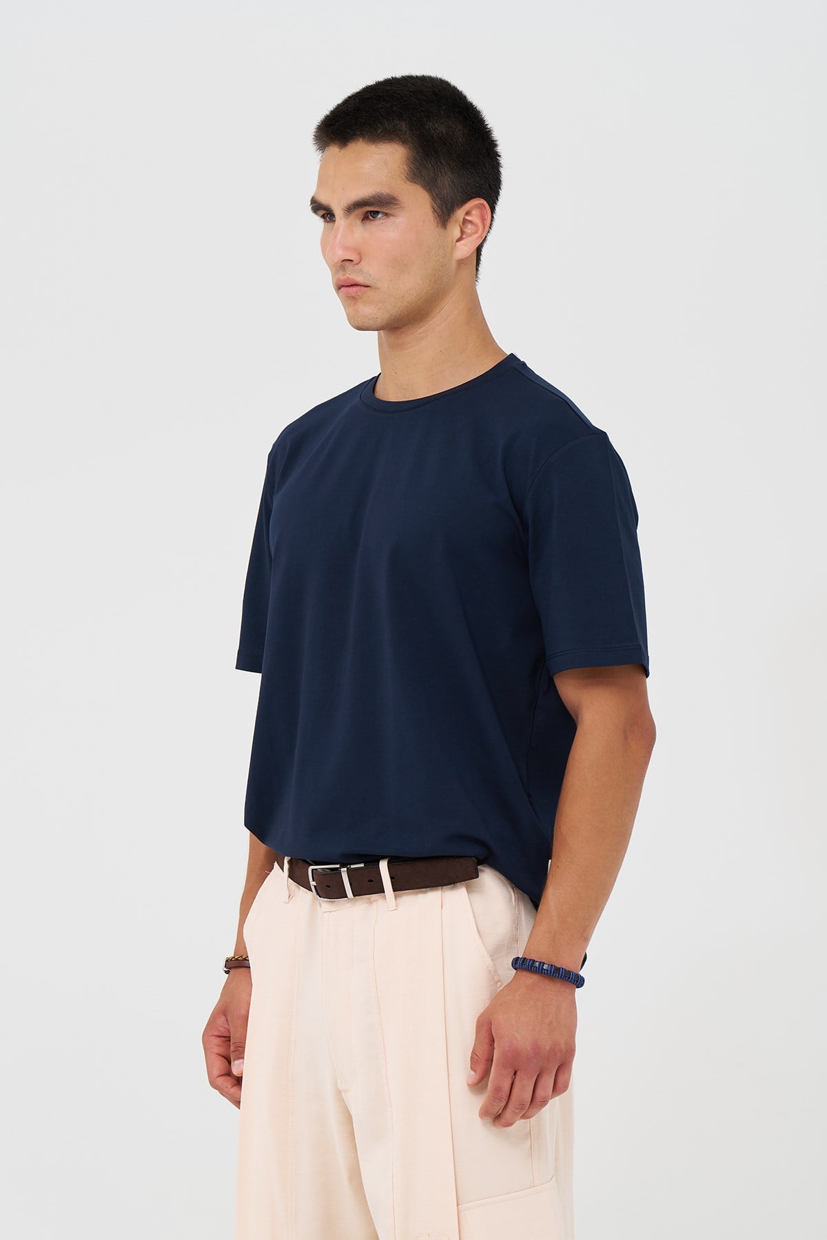 Basic Slim Fit Tişört Erkek /01 Lacivert