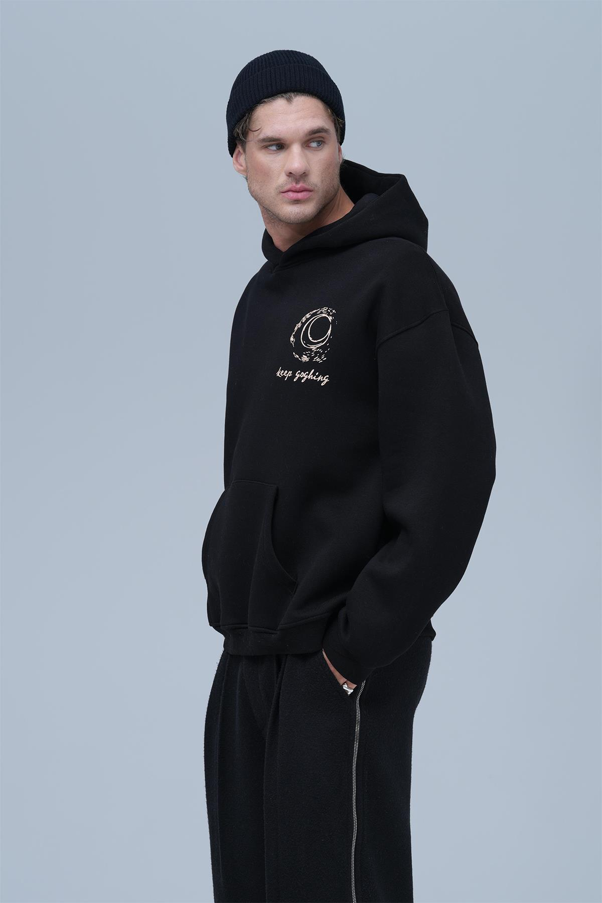 Beyond the Frame Oversize Sweatshirt Erkek Siyah