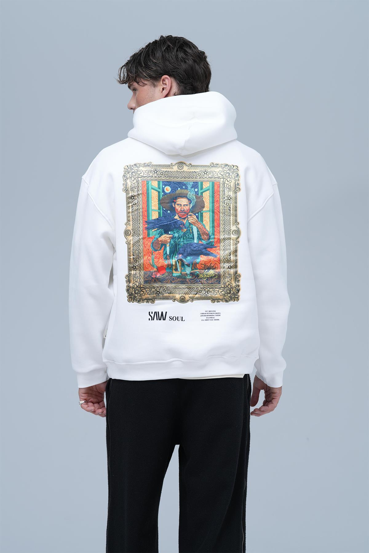 Beyond the Frame Oversize Sweatshirt Erkek Ekru