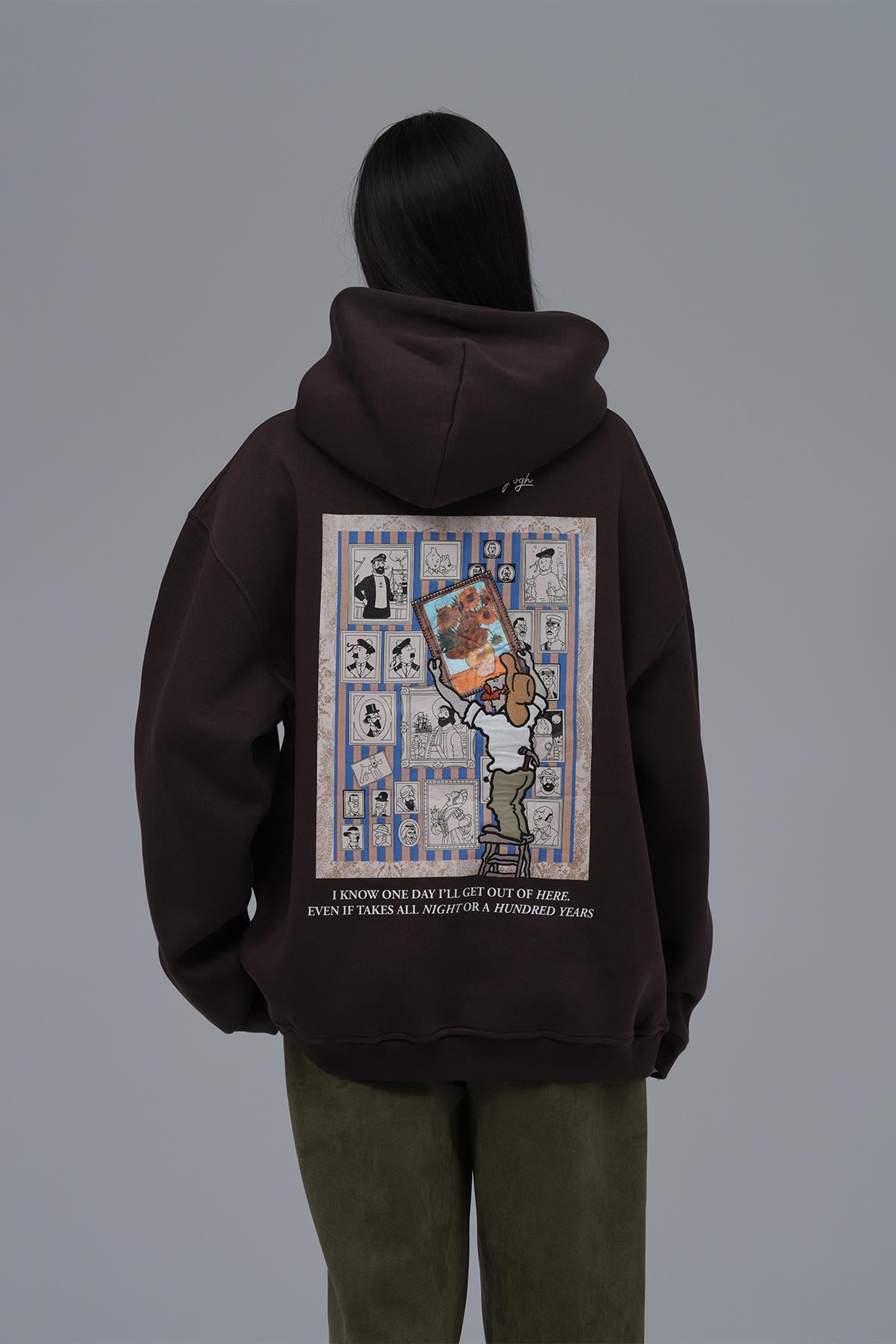 Beyond the Frames Oversize Sweatshirt Kadın Kahverengi
