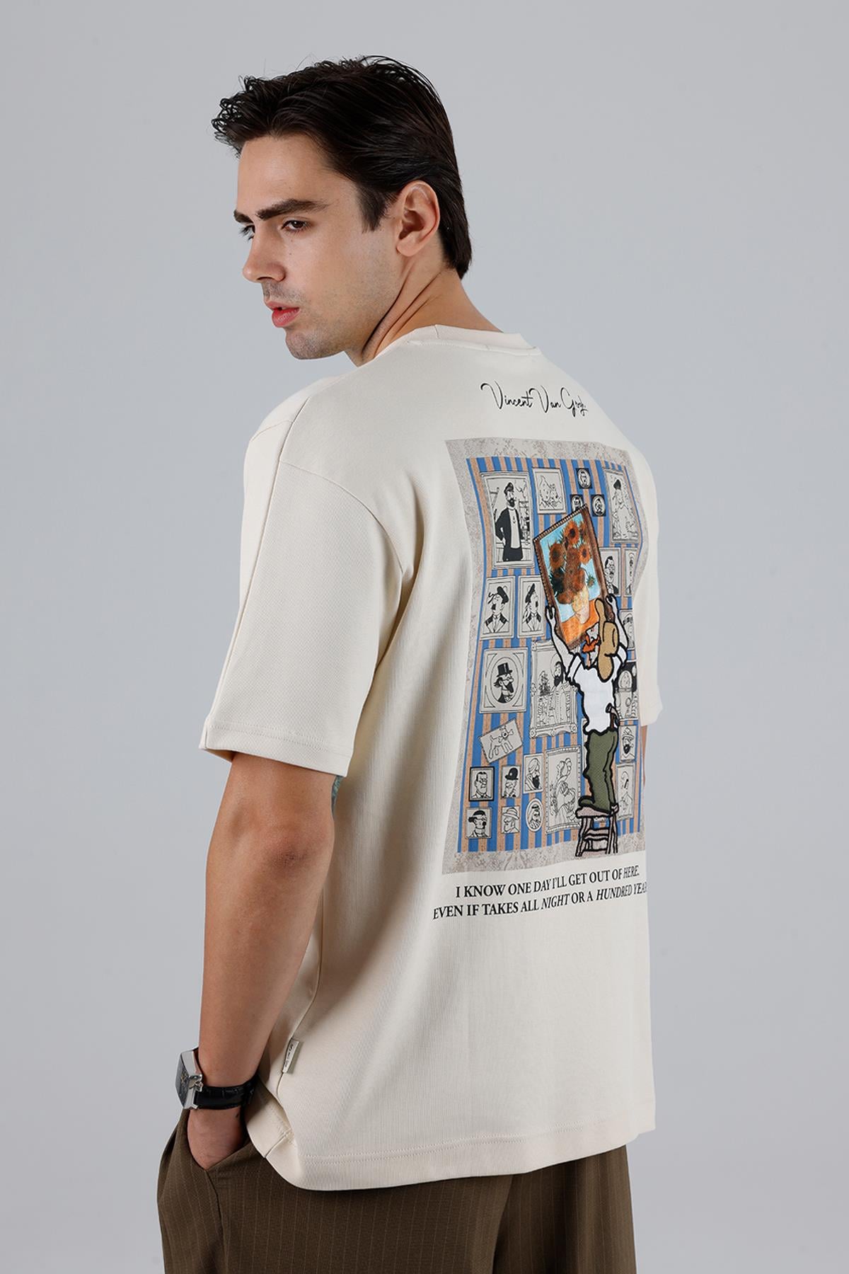 Beyond the Frames Regular Fit Tişört Erkek Stone