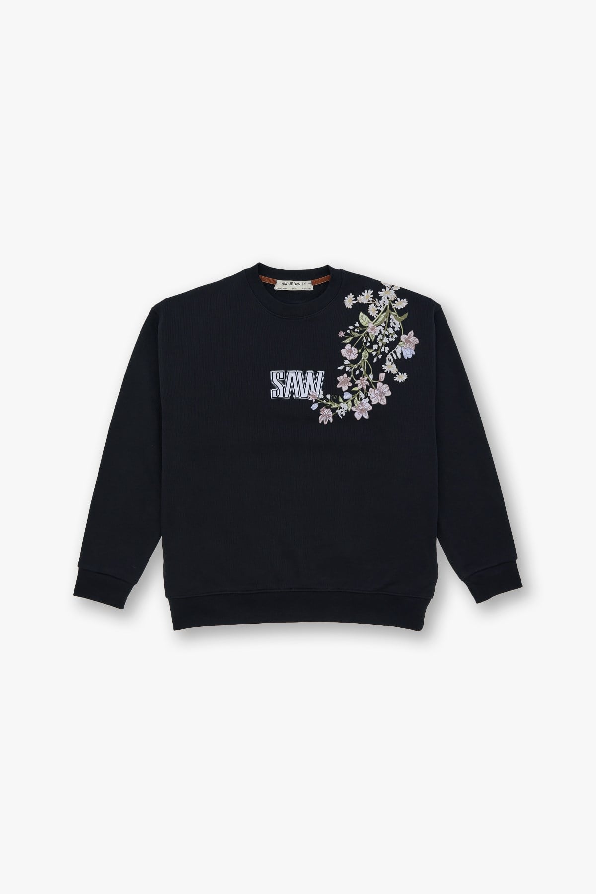 Bloom Spirit Oversize Sweatshirt Erkek Siyah