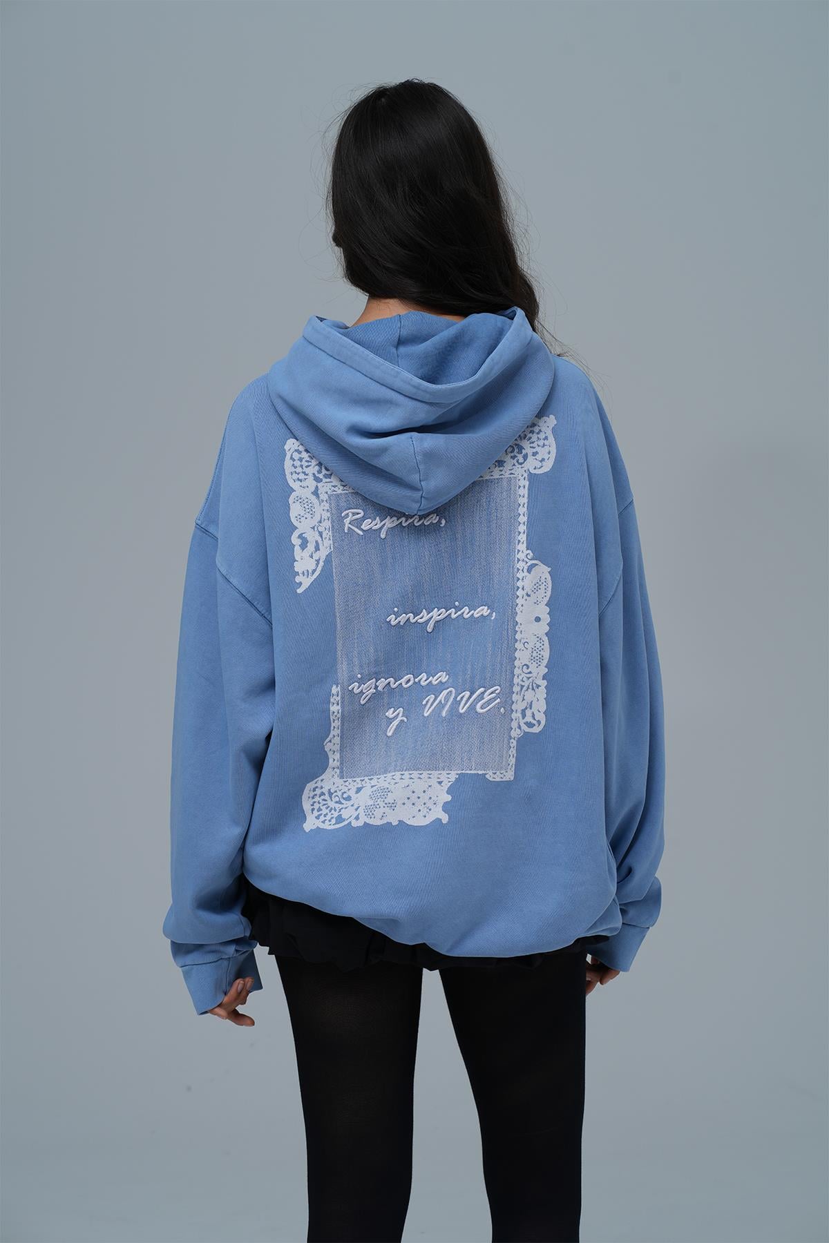 Breathe & Live Oversize Sweatshirt Kadın Mavi