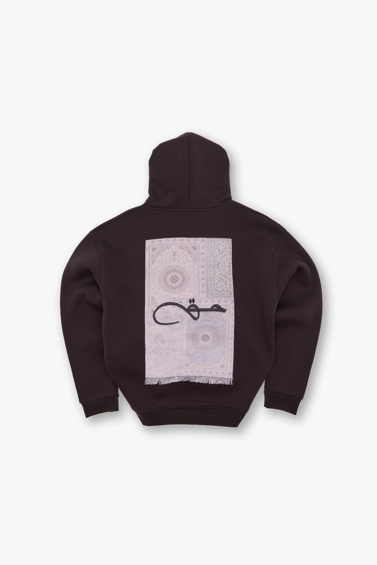 Calligraphy Carpet Oversize Sweatshirt Kadın Kahverengi