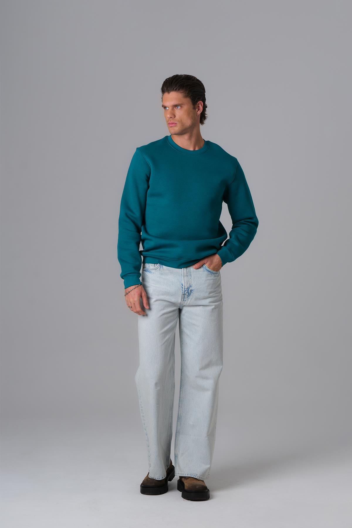 Calm Energy Sweatshirt Erkek Neft Yeşili