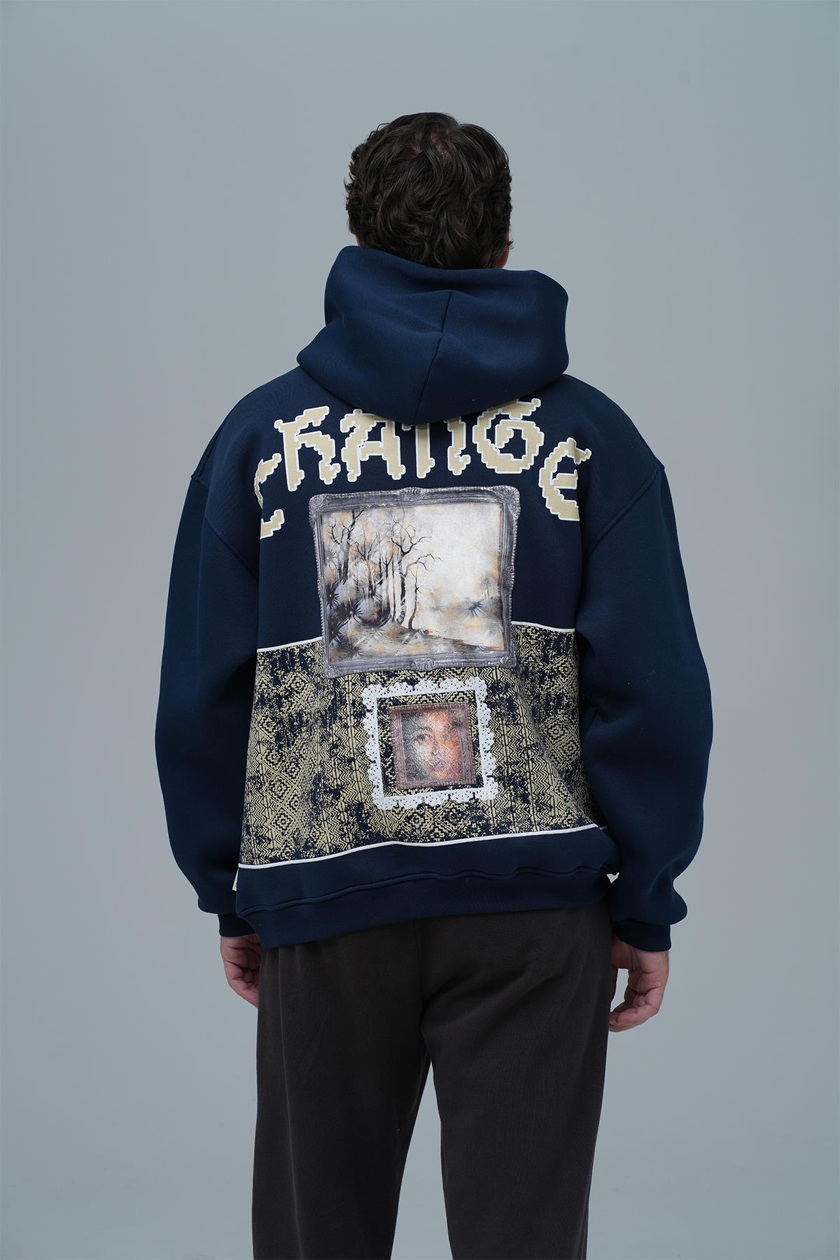 Change Oversize Sweatshirt Erkek İndigo