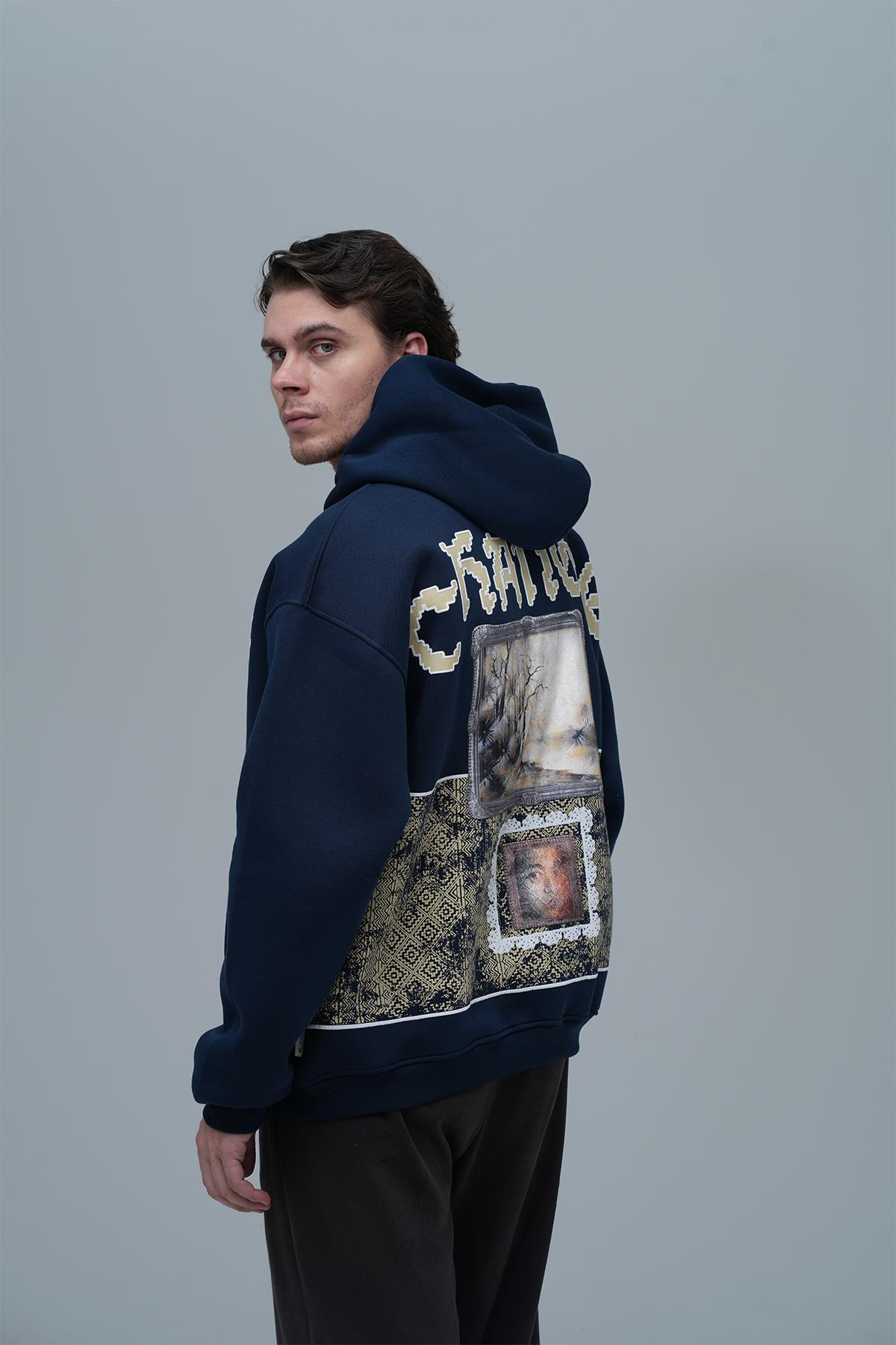 Change Oversize Sweatshirt Erkek İndigo