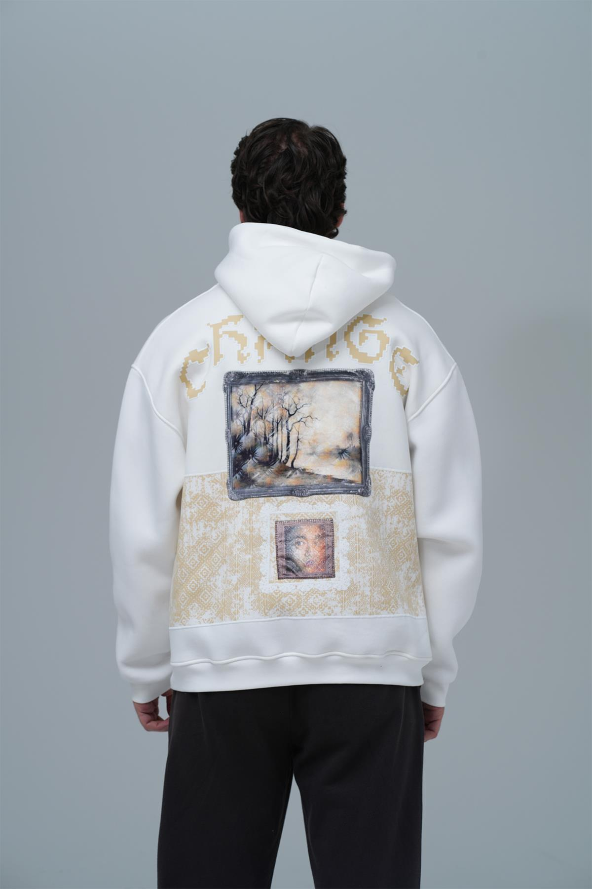 Change Oversize Sweatshirt Erkek Taş
