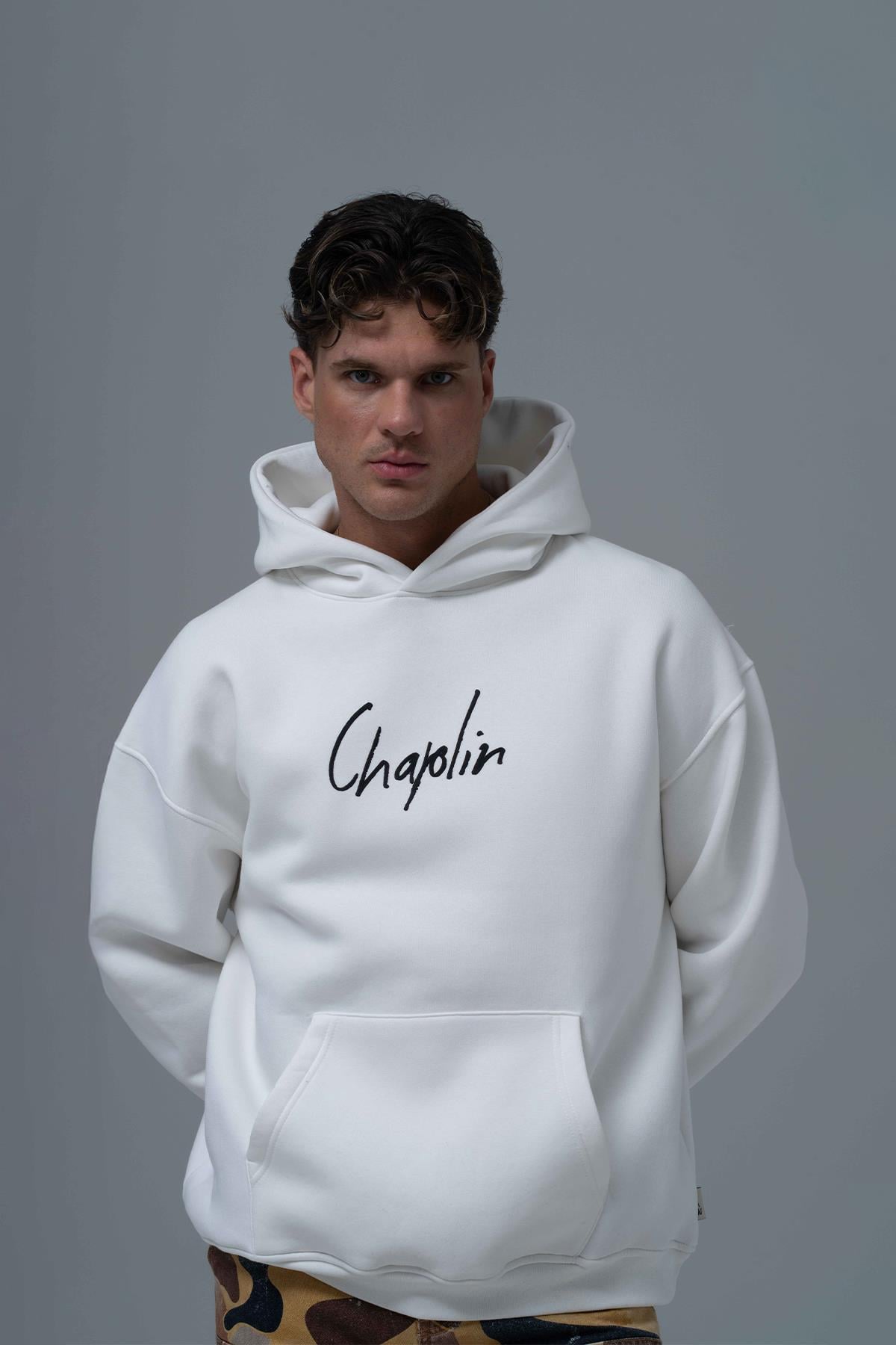 Chaplin Oversize Sweatshirt Erkek Taş