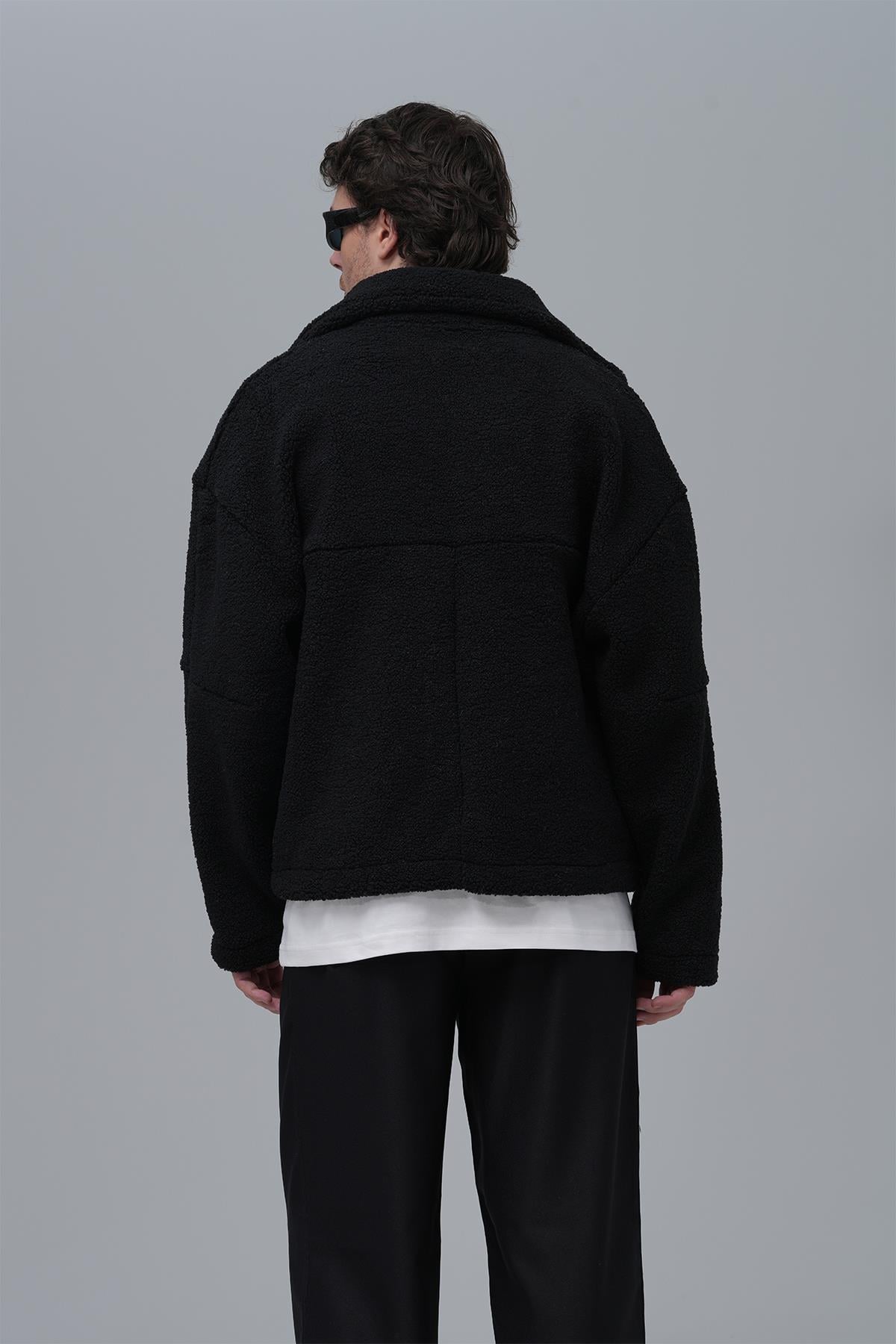 Classic Haven Oversize Welsoft Ceket Erkek Siyah