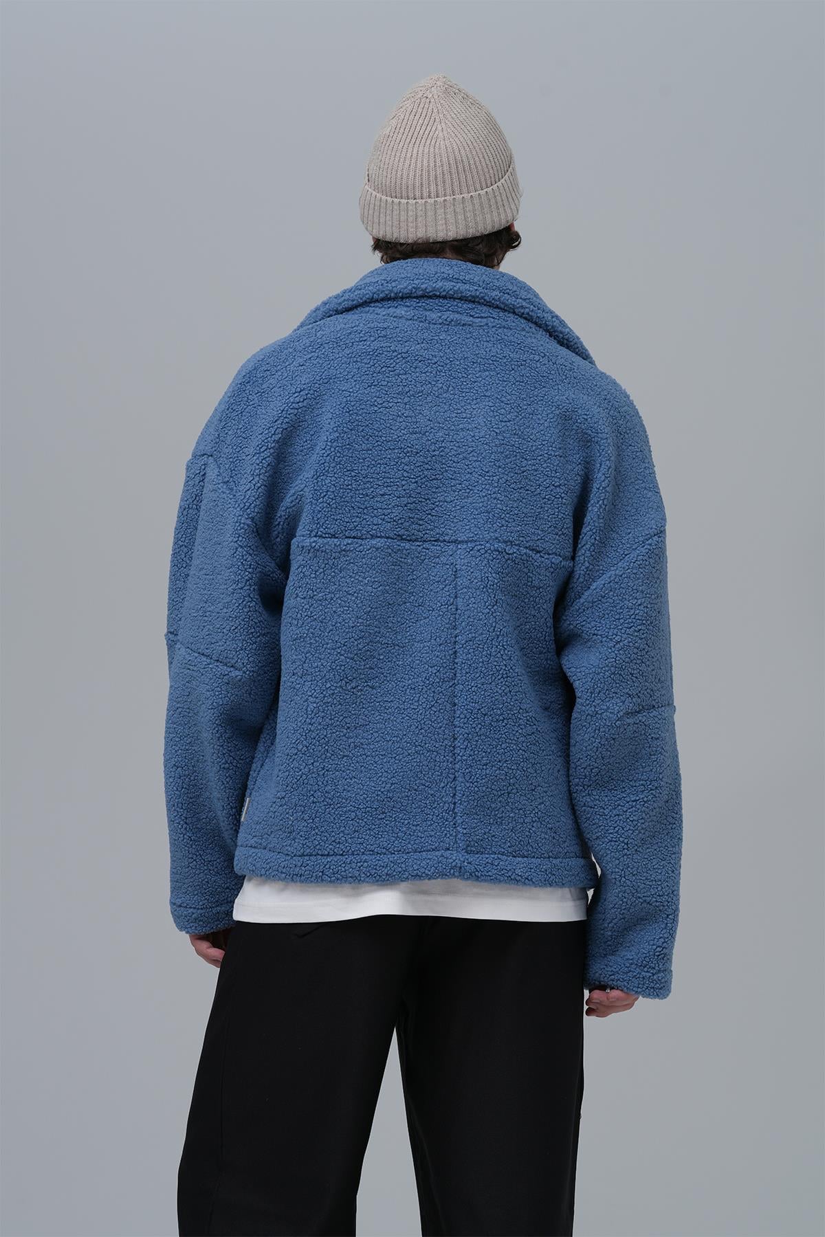 Classic Haven Oversize Welsoft Ceket Erkek Mavi