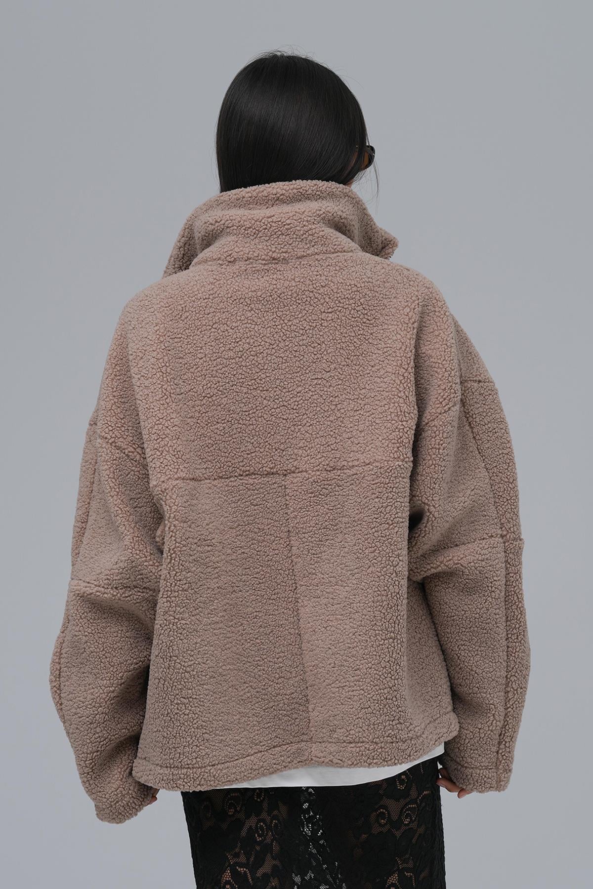 Classic Haven Oversize Welsoft Ceket Kadın Vizon