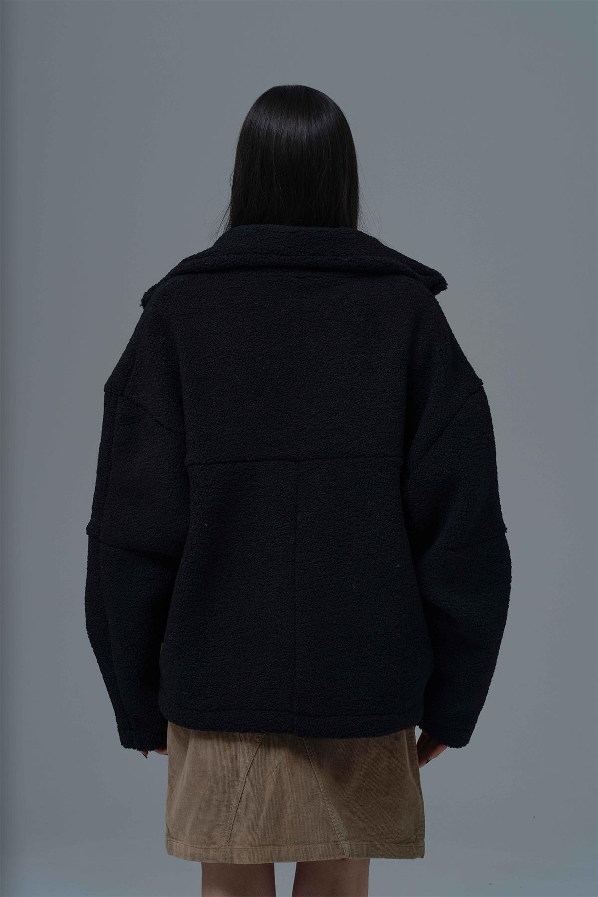 Classic Haven Oversize Welsoft Ceket Kadın Siyah