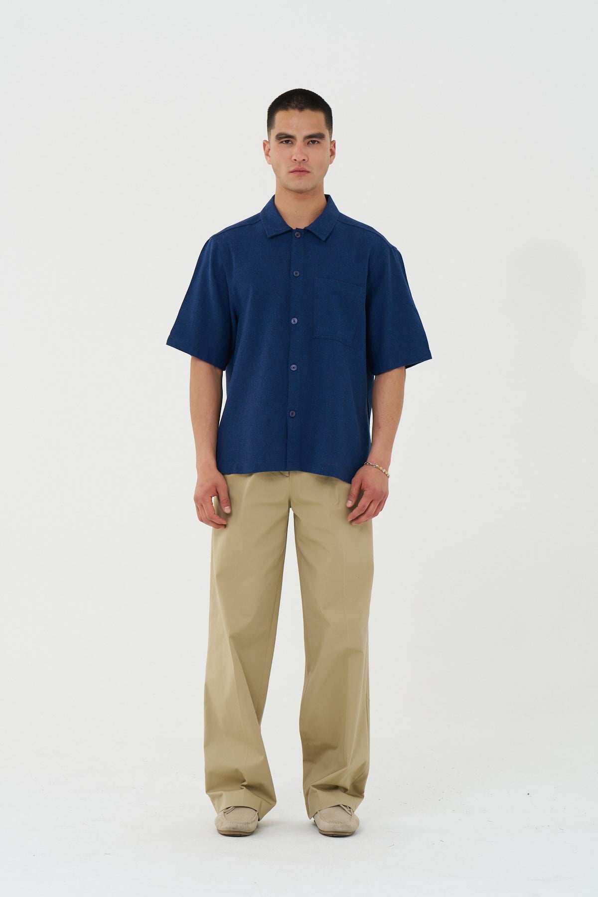 Core Regular Fit Erkek Gömlek İndigo
