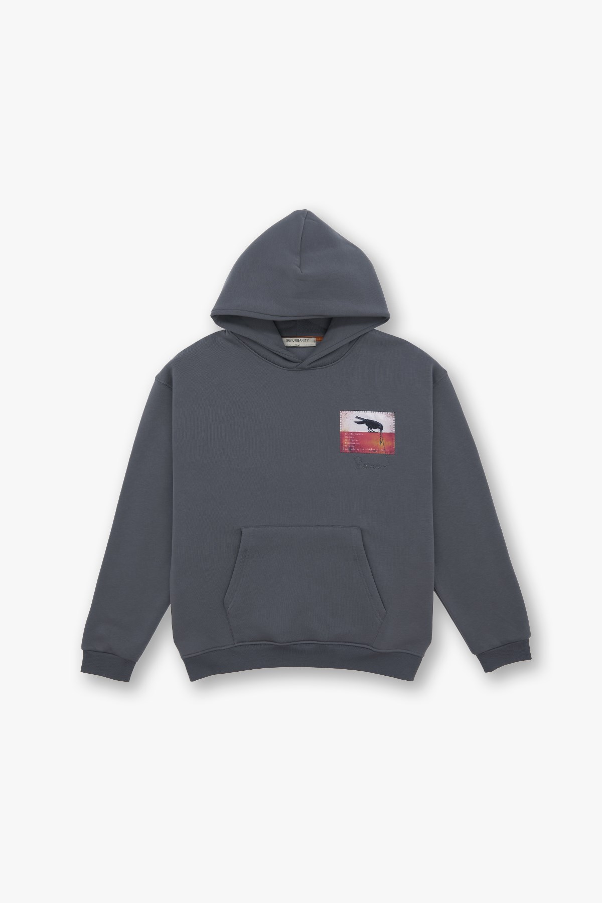 Crow of Transformation Oversize Sweatshirt Kadın Füme
