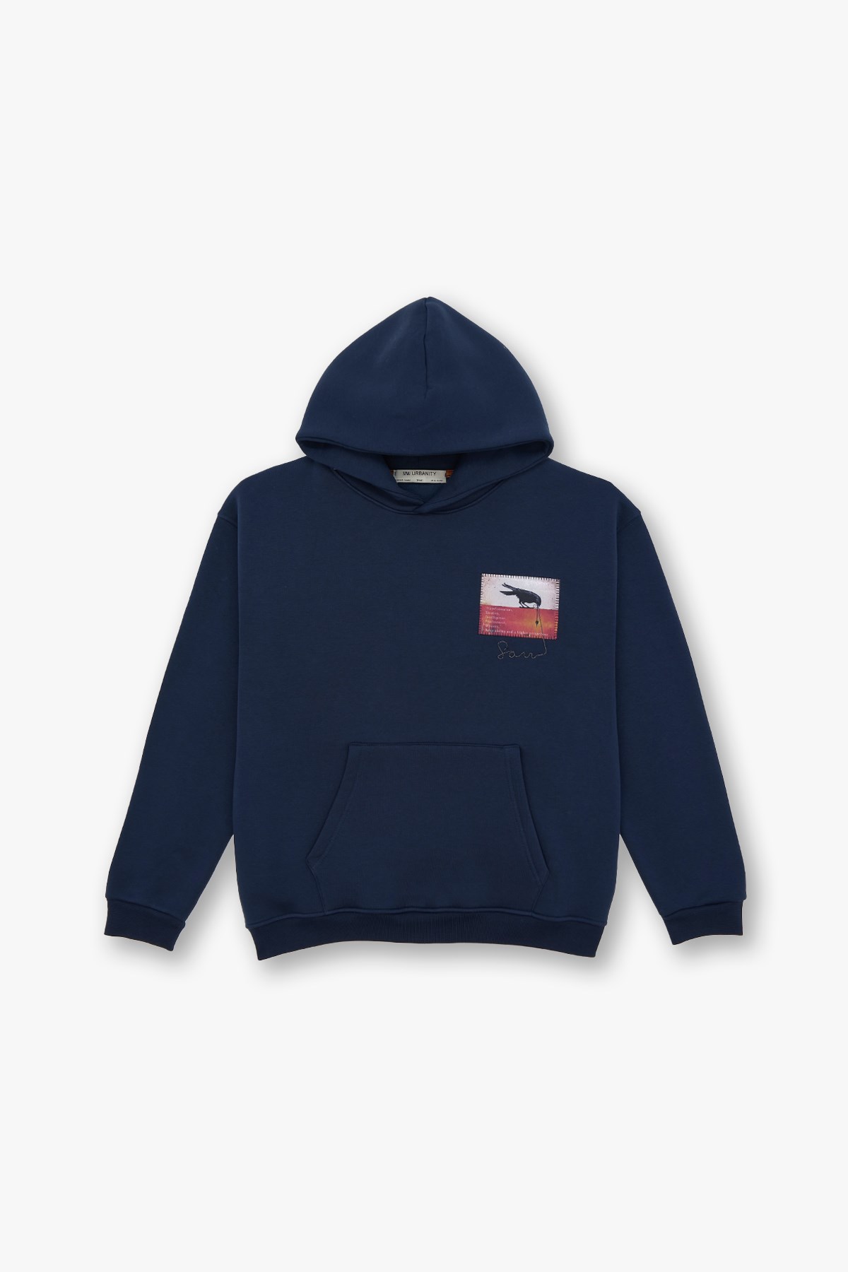 Crow of Transformation Oversize Sweatshirt Kadın İndigo