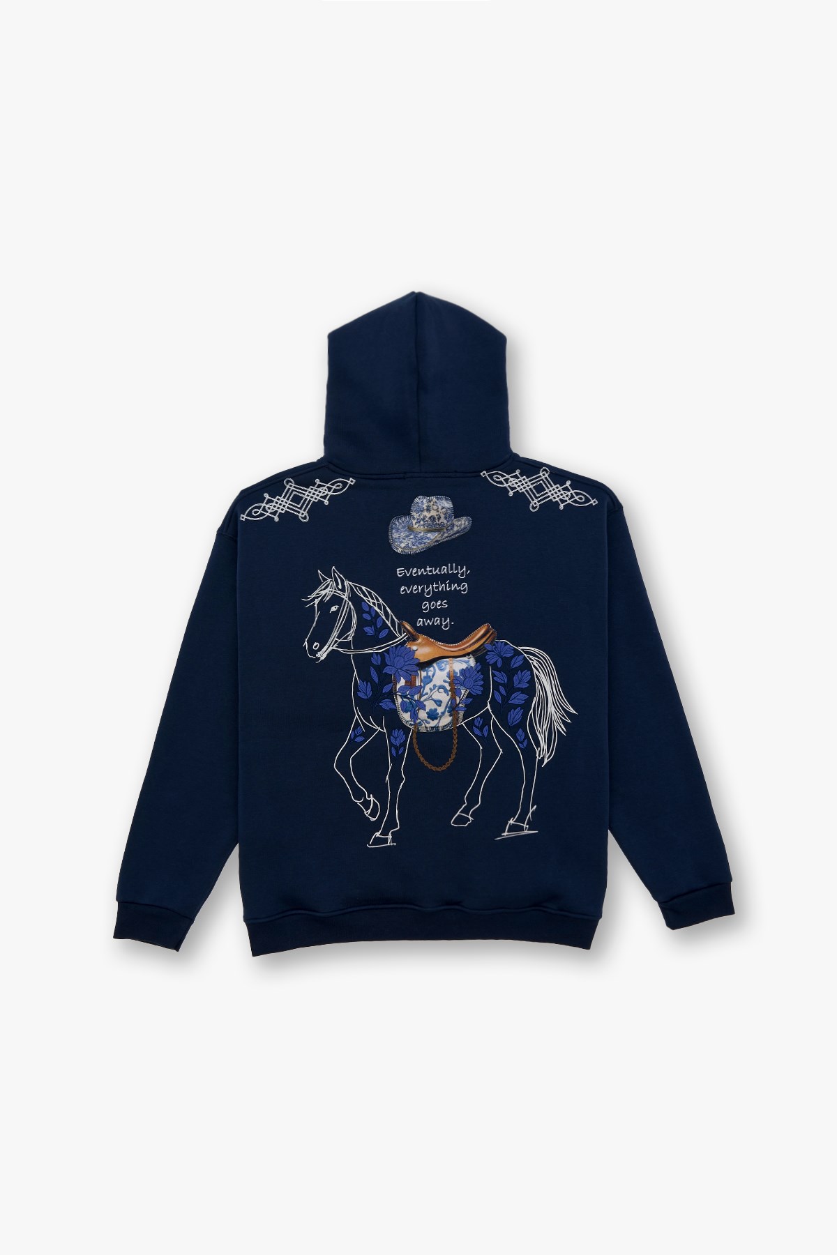 Design Story Fading Echoes Oversize Sweatshirt Erkek İndigo