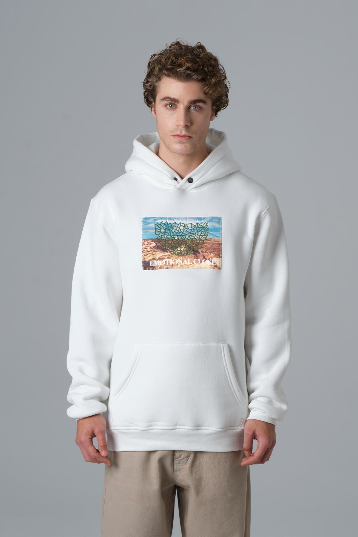Emotion Sweatshirt Erkek Ekru