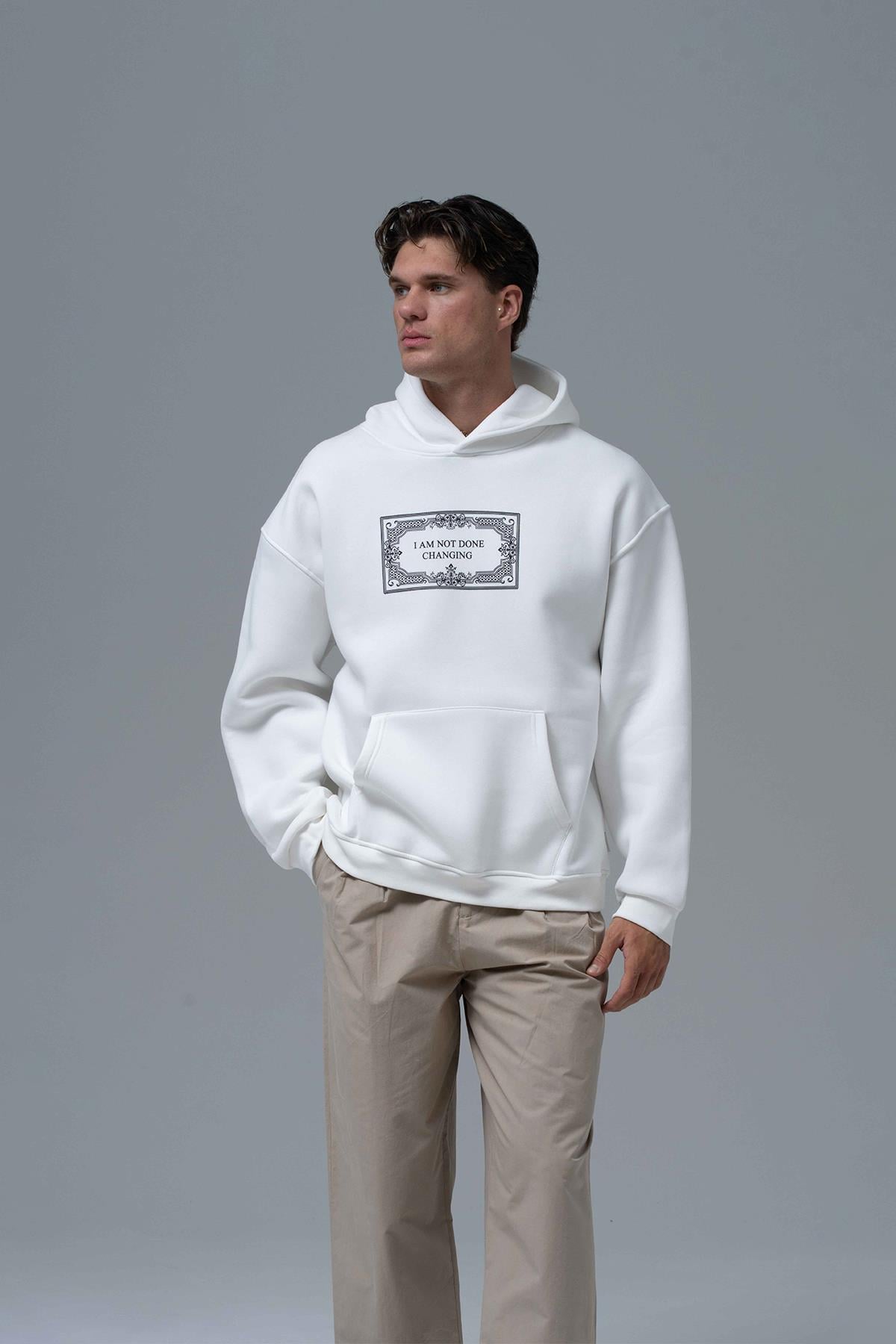 Endless Metamorphosis Oversize Sweatshirt Erkek Taş