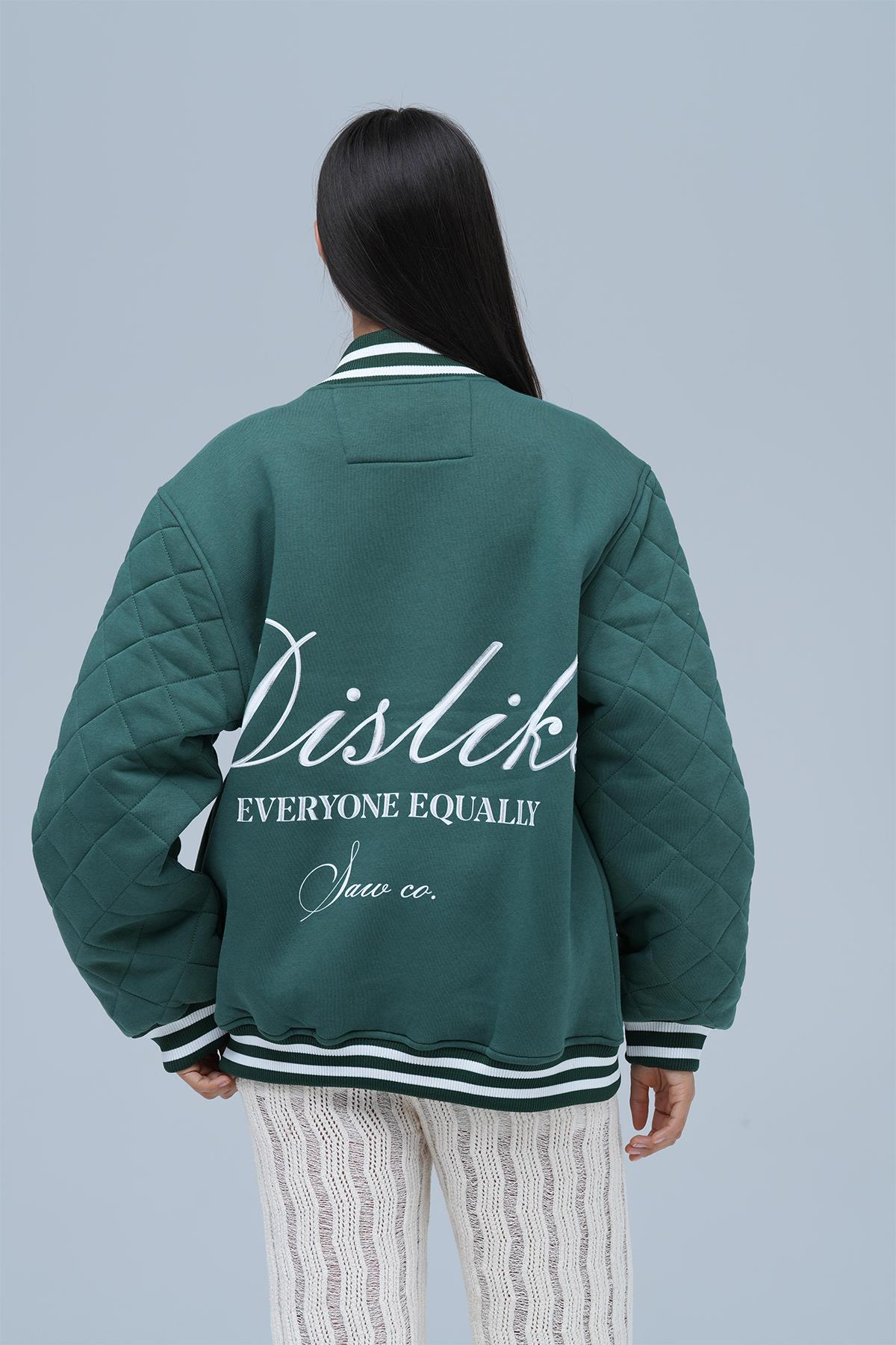 Equal Dislike Oversize Kolej Ceketi Kadın Yeşil