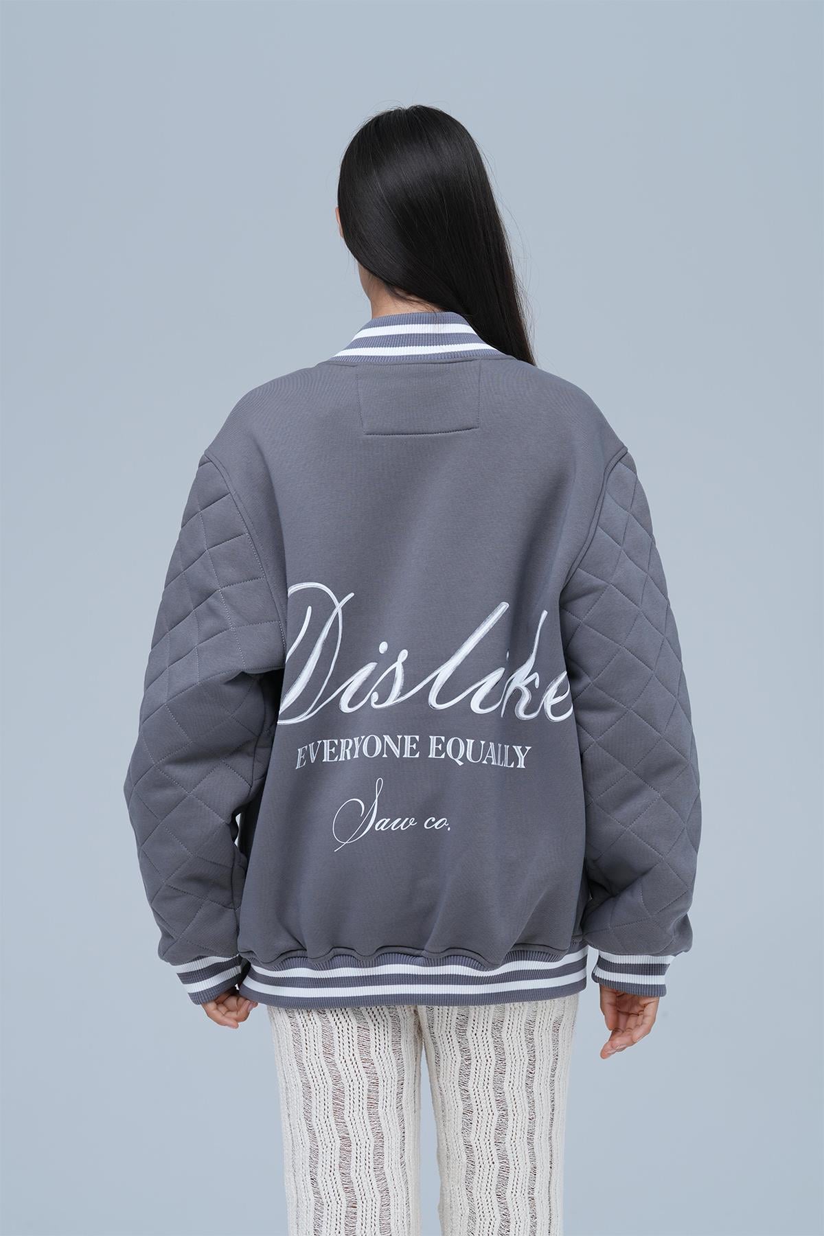 Equal Dislike Oversize Kolej Ceketi Kadın Füme