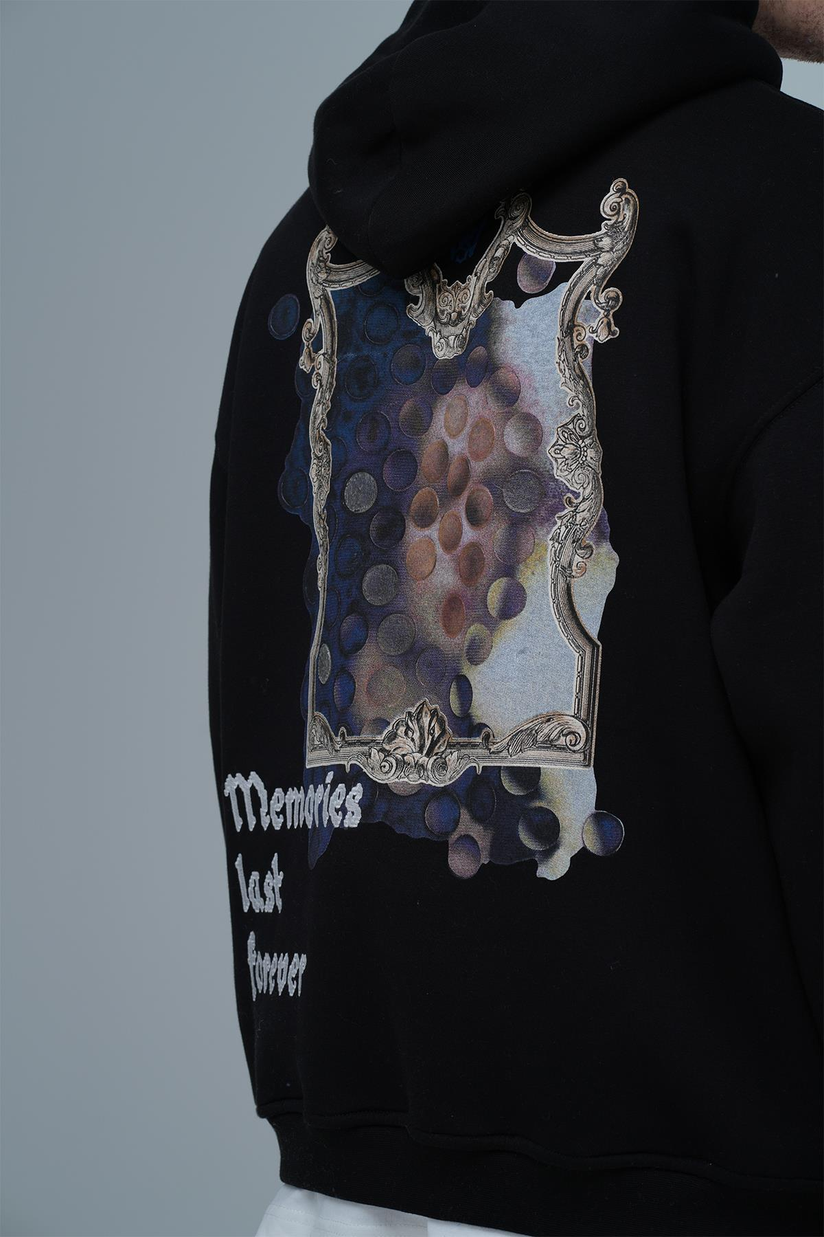 Eternal Frame Oversize Sweatshirt Erkek Siyah