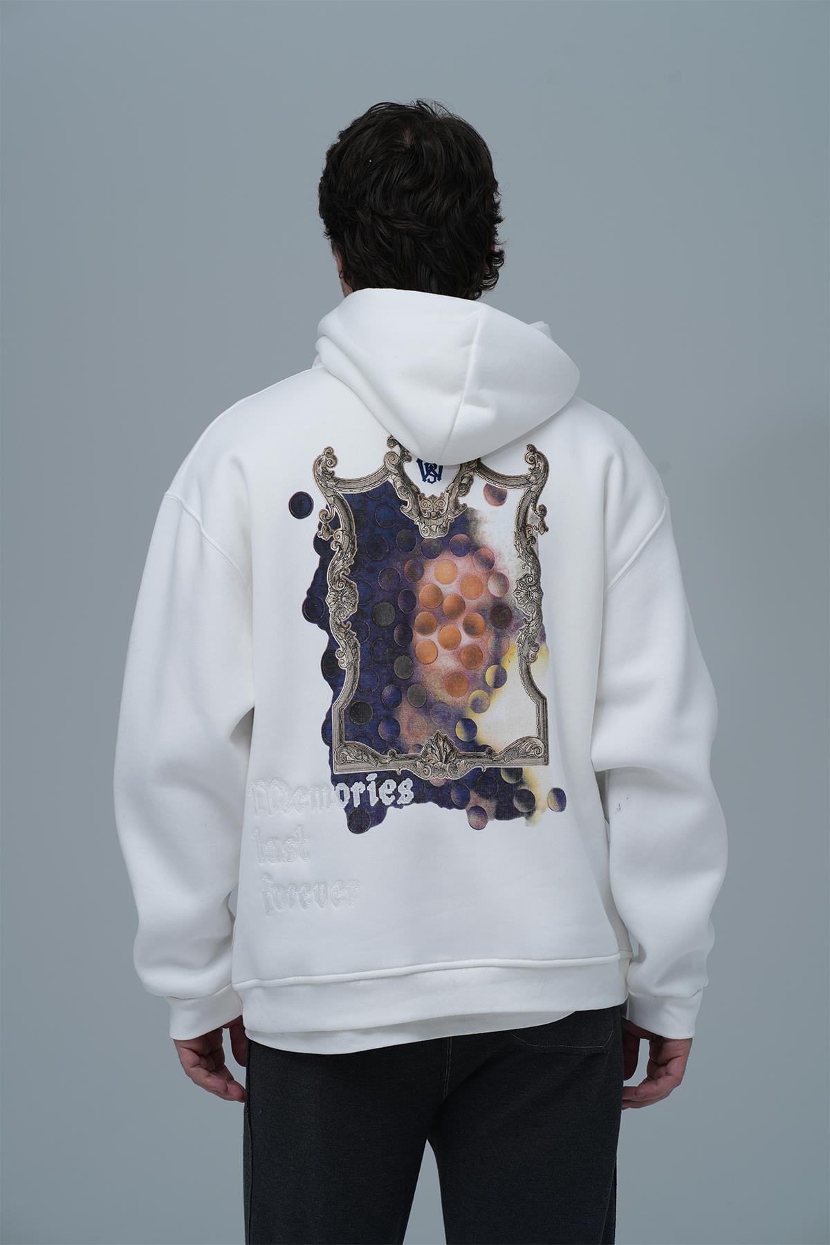 Eternal Frame Oversize Sweatshirt Erkek Taş