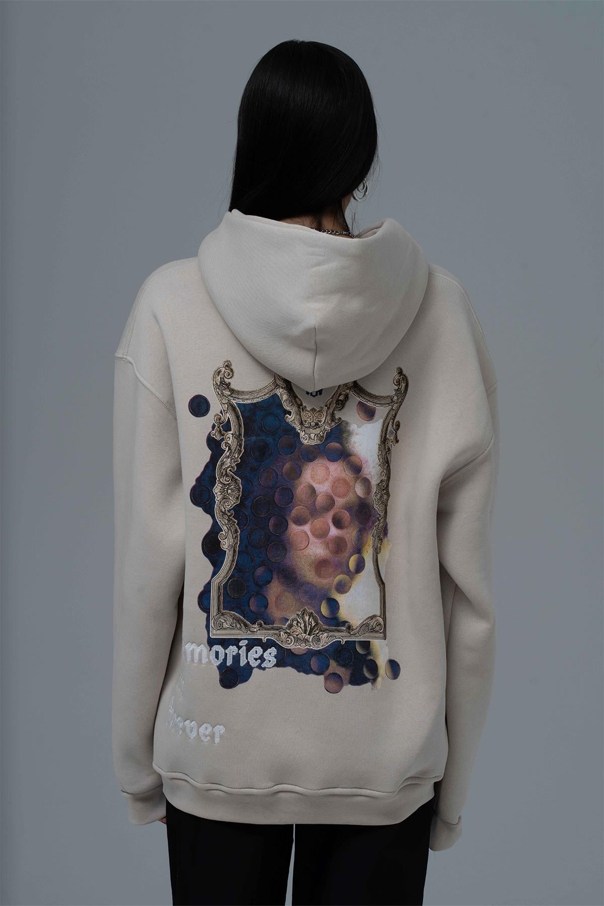 Eternal Frame Oversize Sweatshirt Kadın Ekru