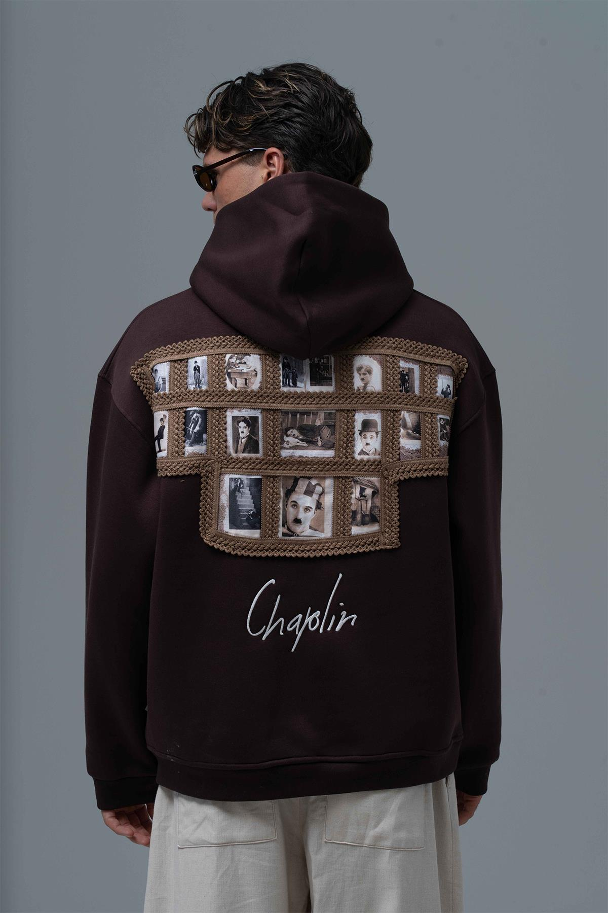 Frames of Laughter Oversize Sweatshirt Erkek Kahverengi