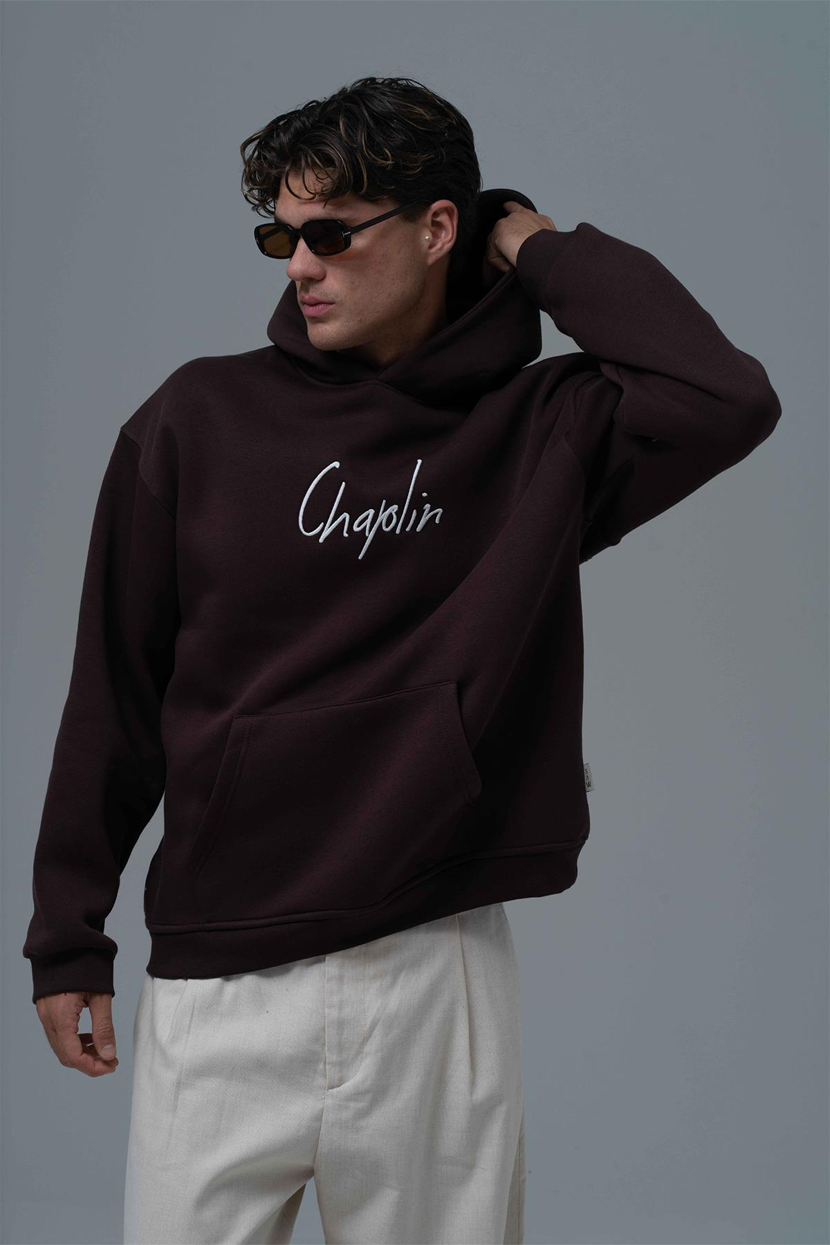 Frames of Laughter Oversize Sweatshirt Erkek Kahverengi