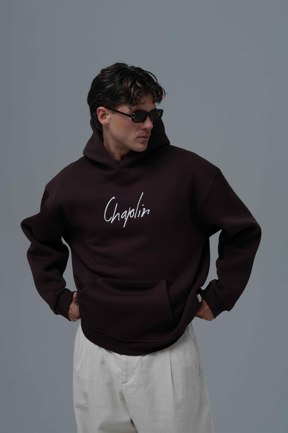 Frames of Laughter Oversize Sweatshirt Erkek Kahverengi