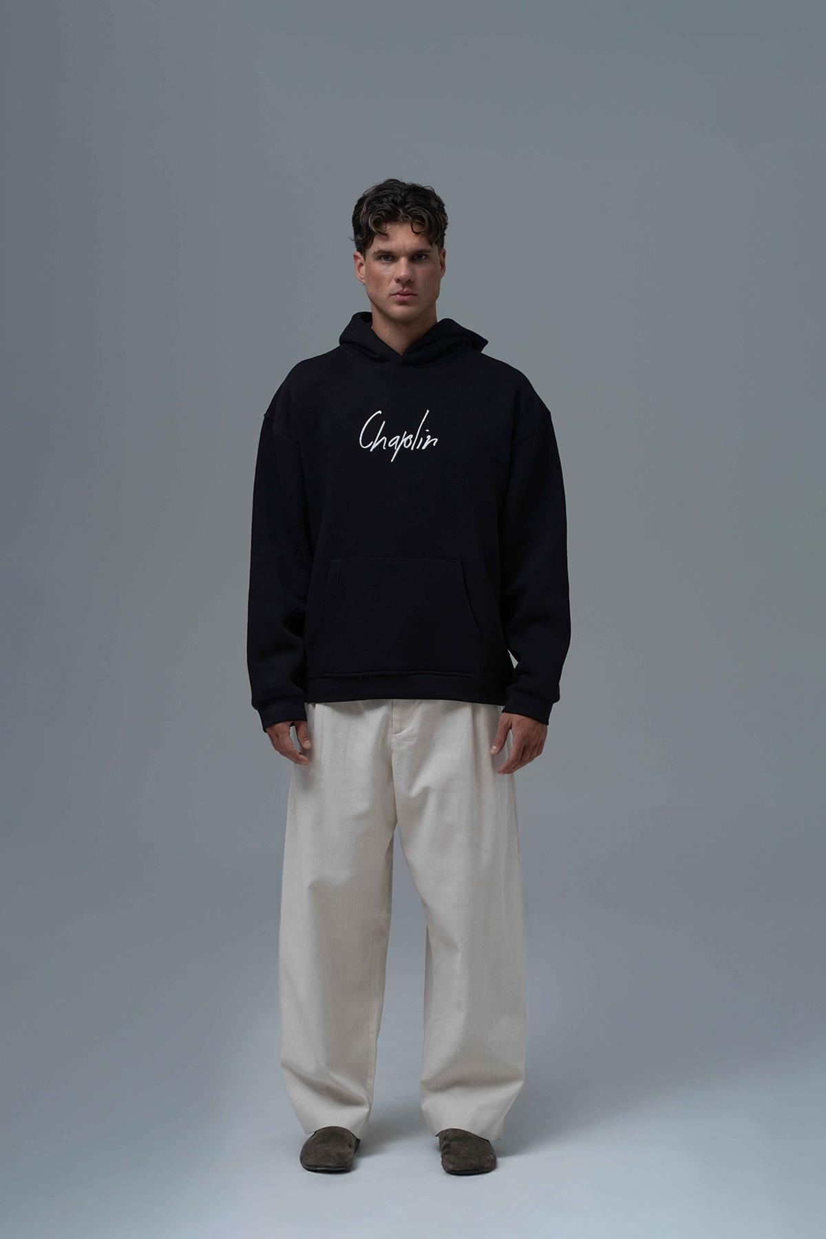 Frames of Laughter Oversize Sweatshirt Erkek Siyah