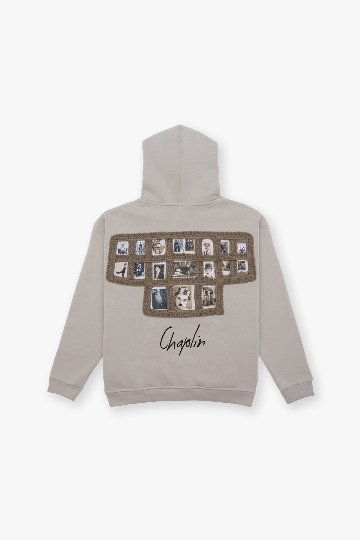 Frames of Laughter Oversize Sweatshirt Kadın Stone