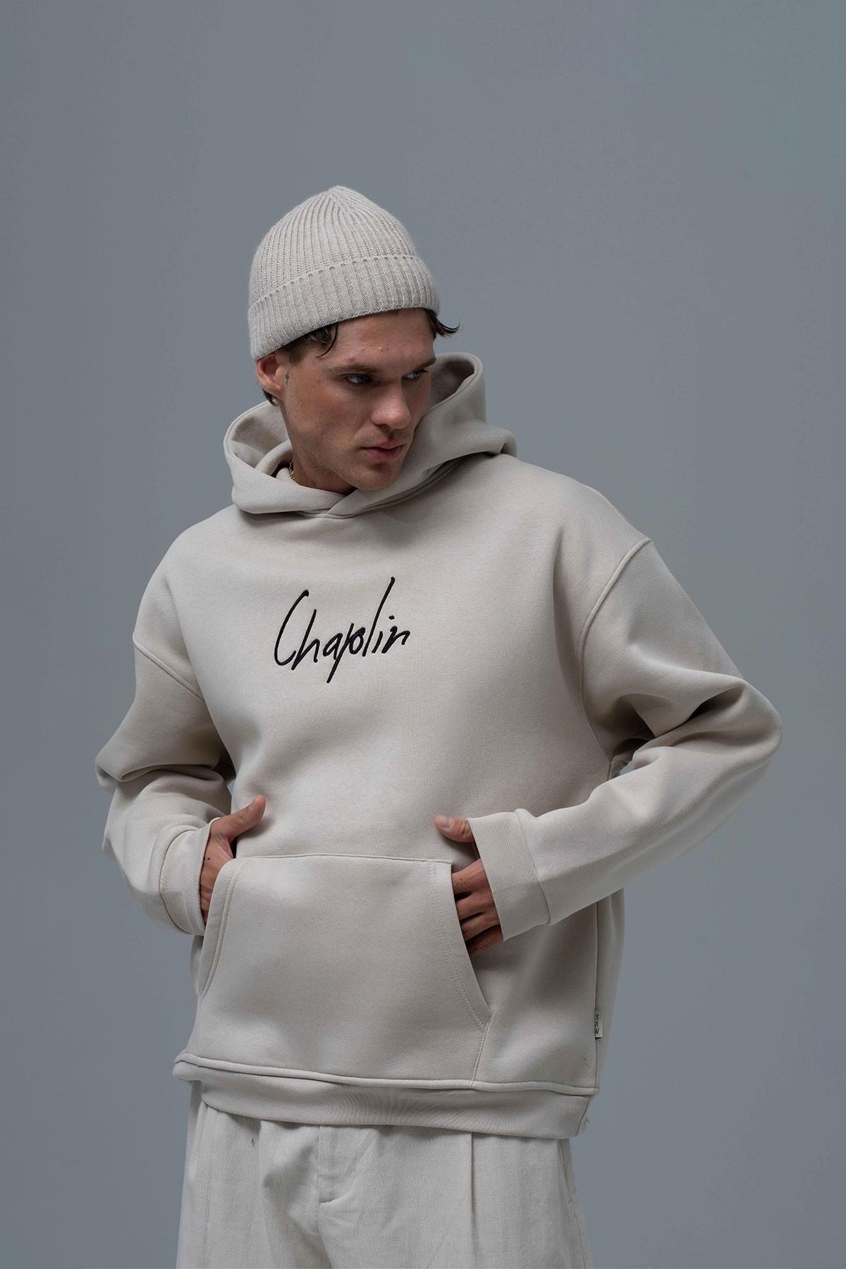 Frames of Laughter Oversize Sweatshirt Erkek Taş