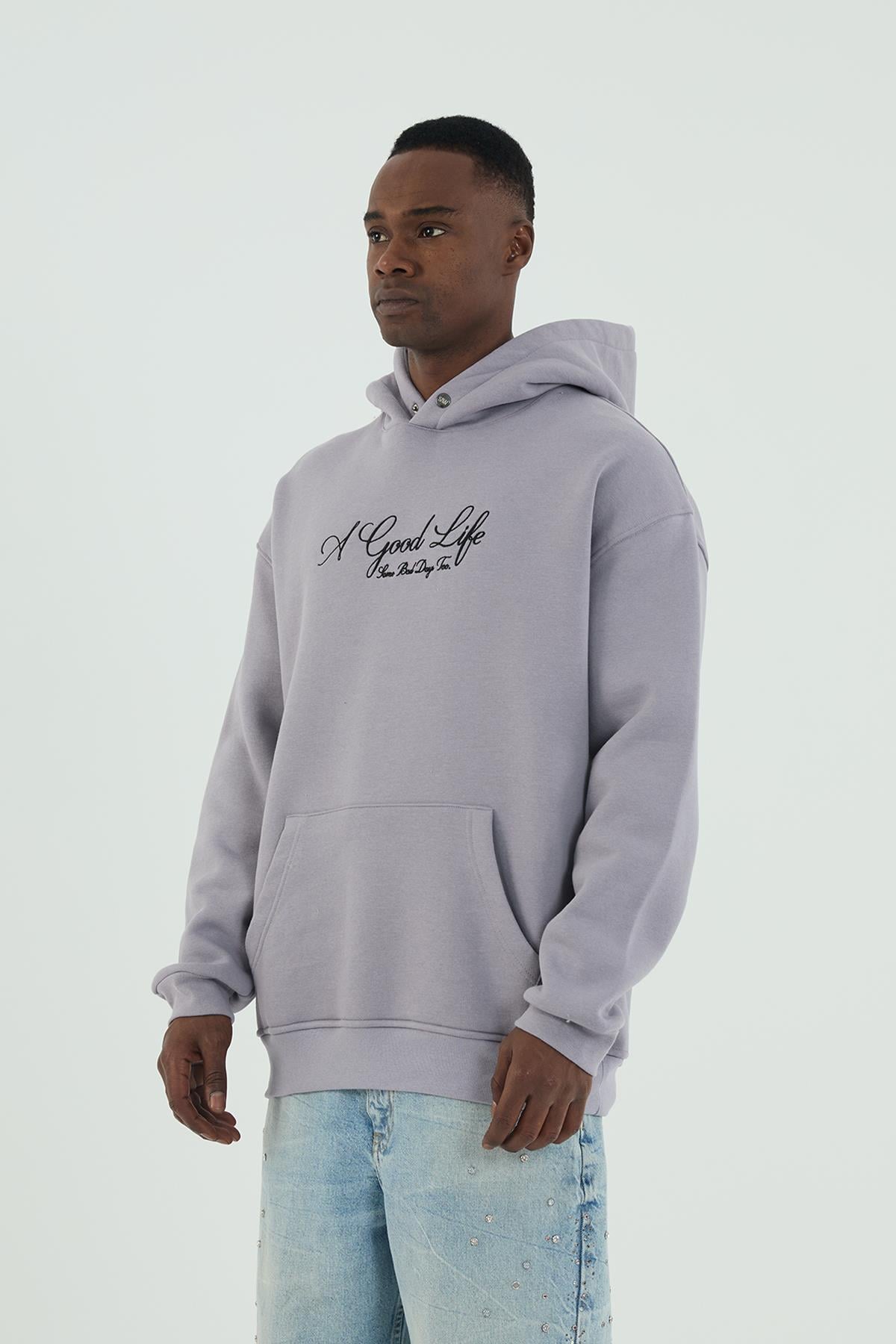 Goodlife Oversize Sweatshirt Erkek Gri