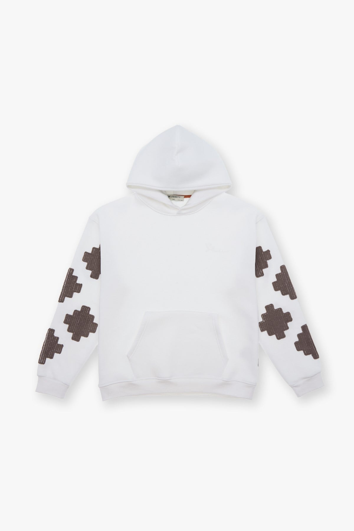 Heritage Geometry Oversize Sweatshirt Erkek Ekru