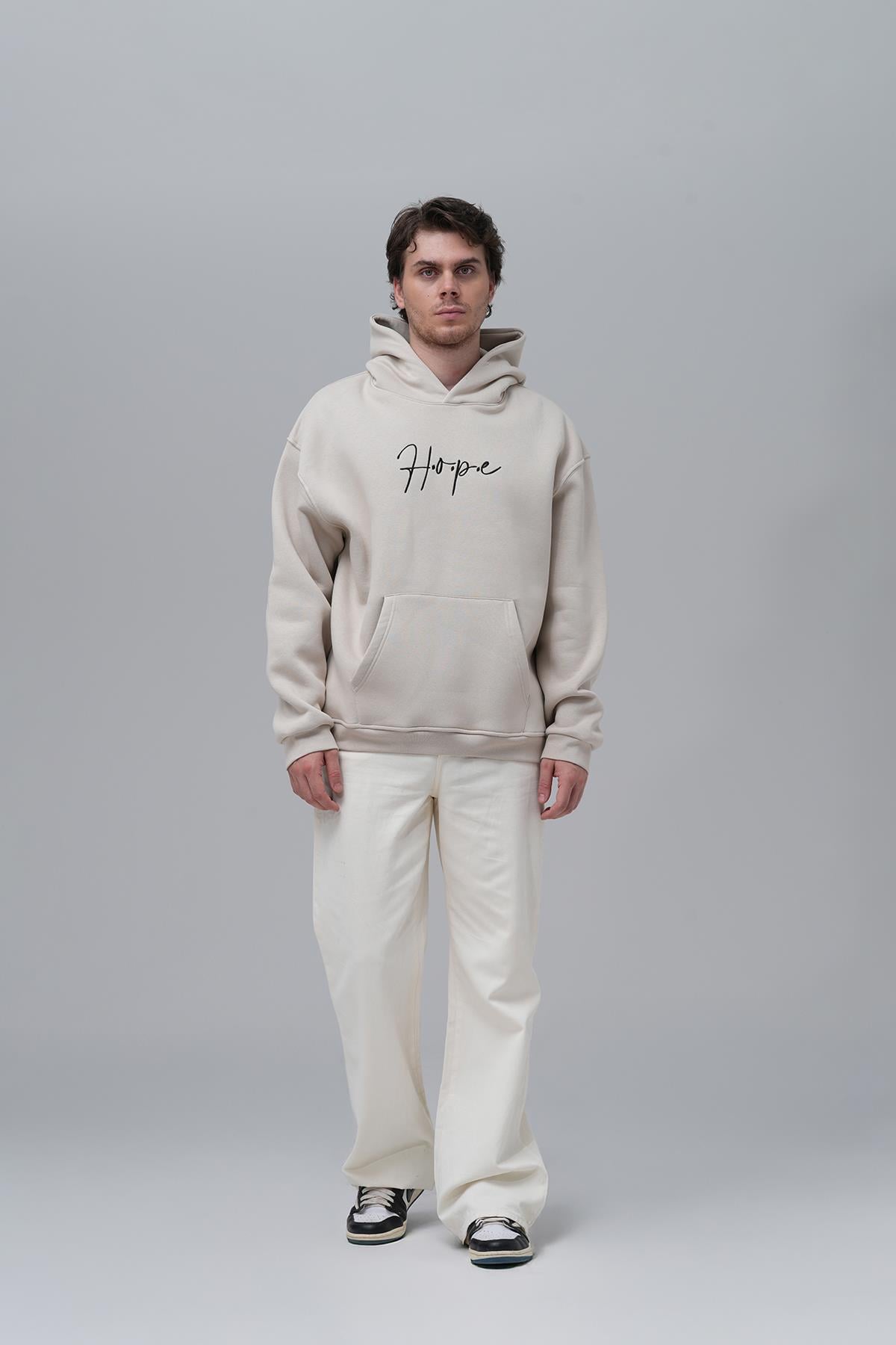 Hope Oversize Sweatshirt Erkek Ekru