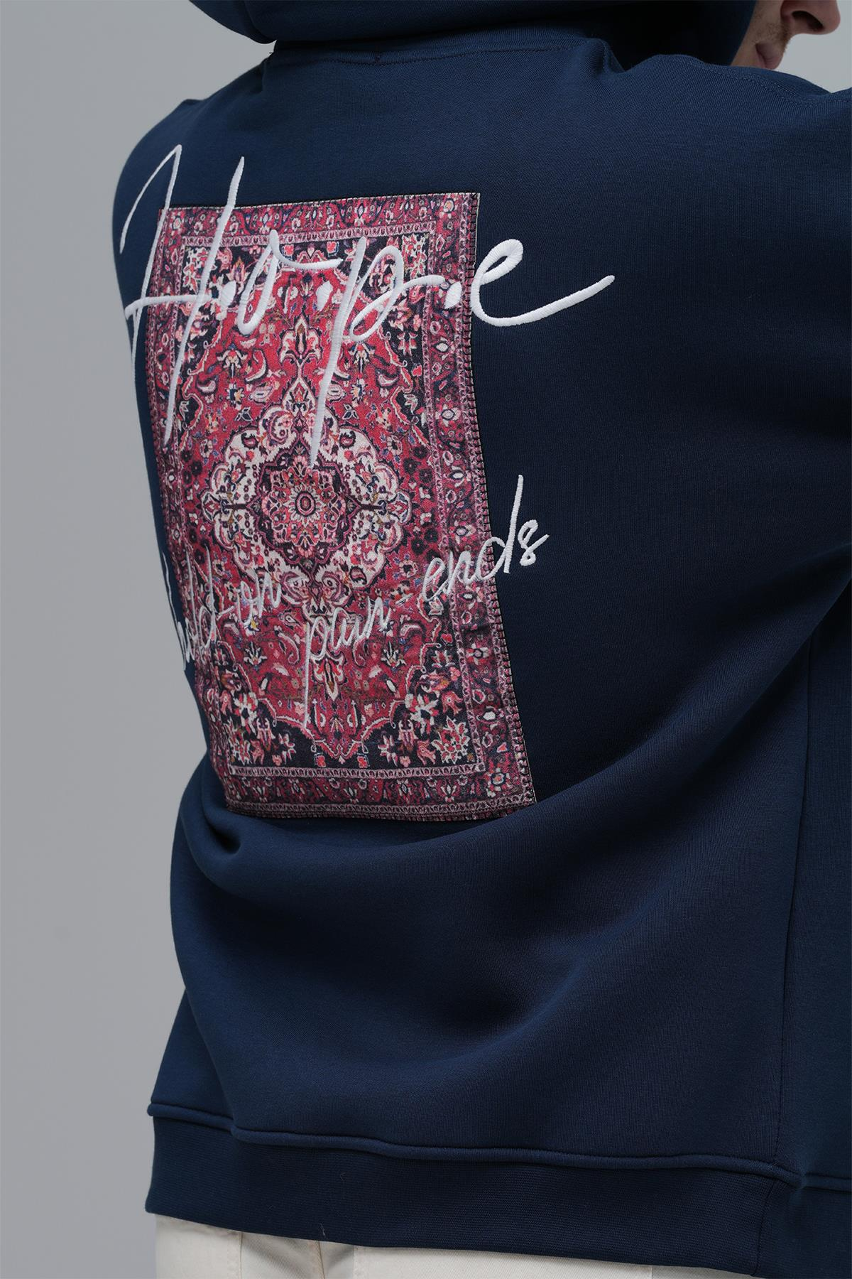 Hope Oversize Sweatshirt Erkek İndigo