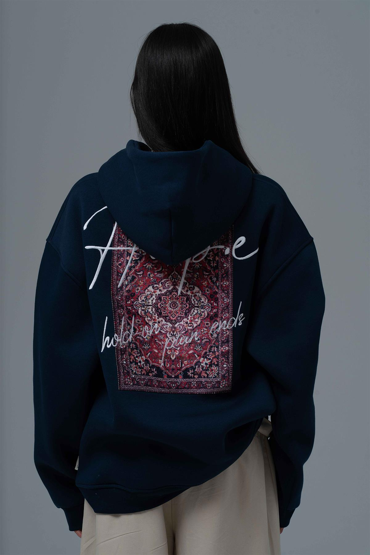 Hope Oversize Sweatshirt Kadın İndigo
